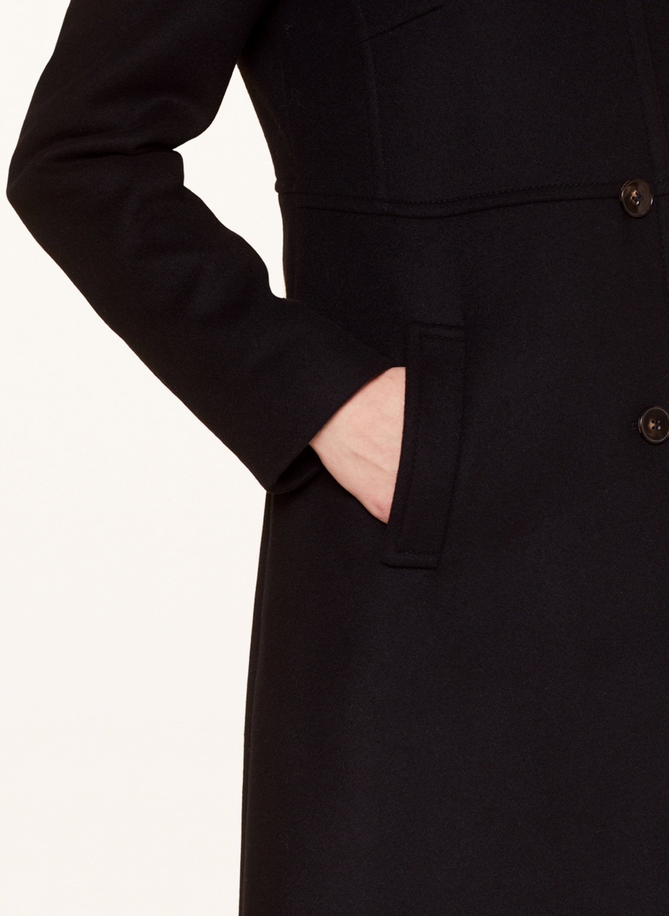MARC CAIN Vlněný kabát, Barva: 900 BLACK (Obrázek 4)