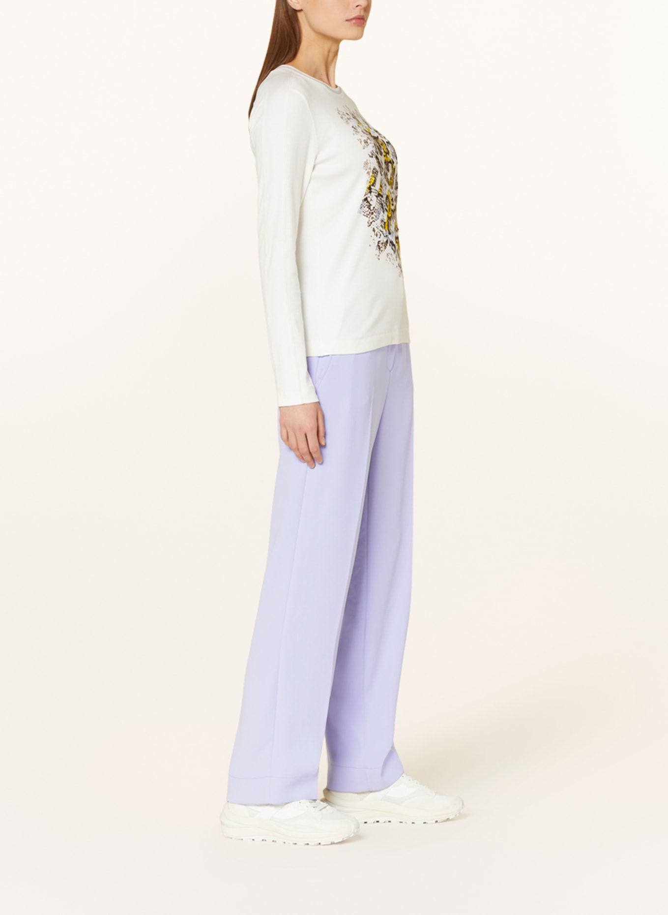 MARC CAIN Wide leg trousers WUKARI, Color: 771 soft violet (Image 4)