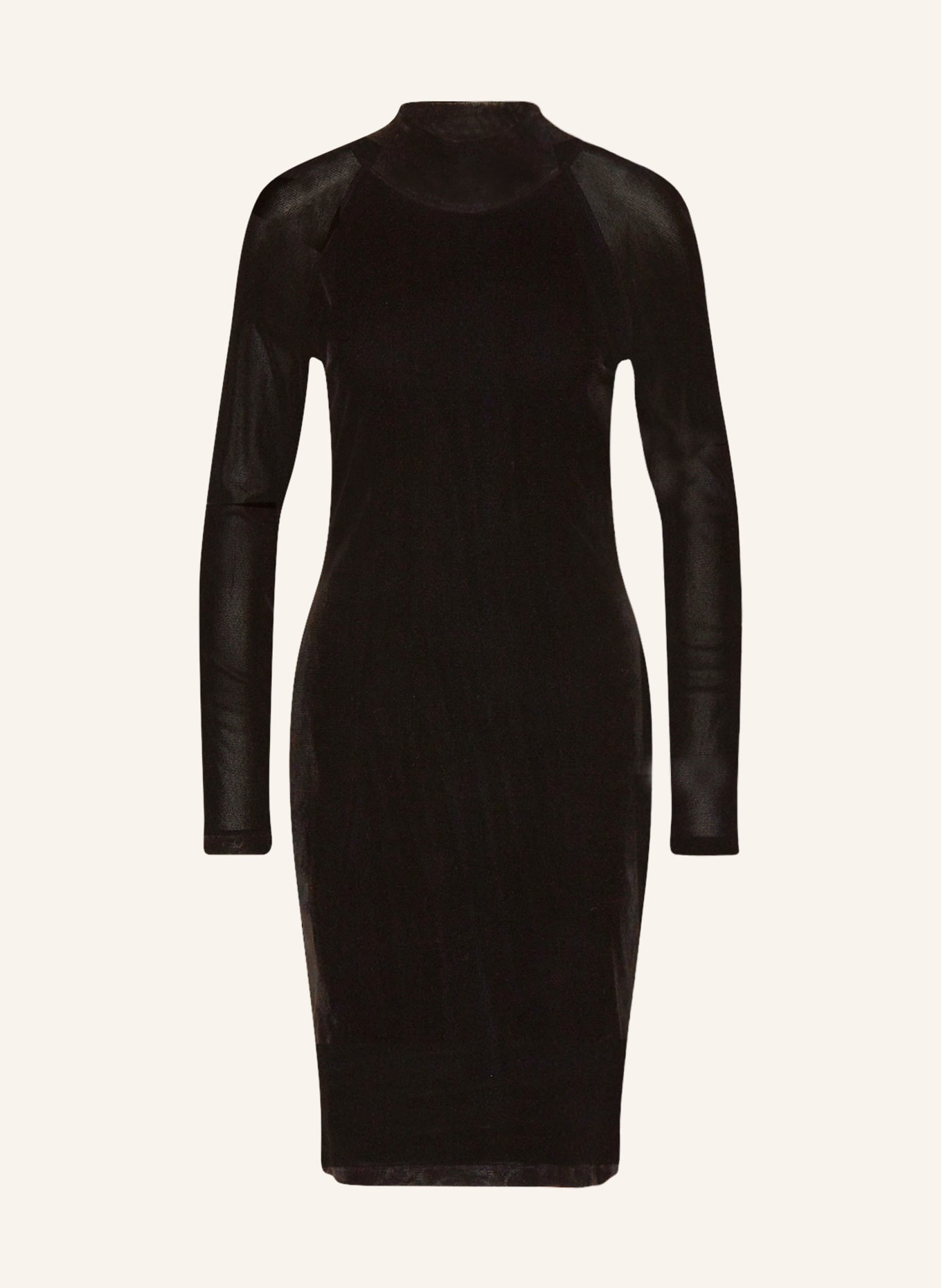 MARC CAIN Sukienka z nicki, Kolor: 900 BLACK (Obrazek 1)