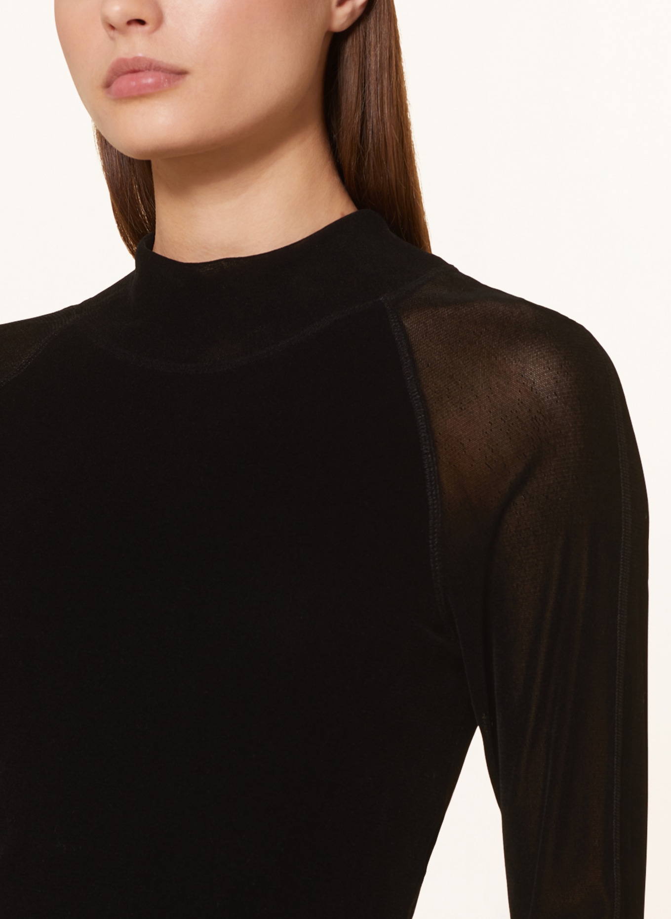 MARC CAIN Velour dress, Color: 900 BLACK (Image 4)