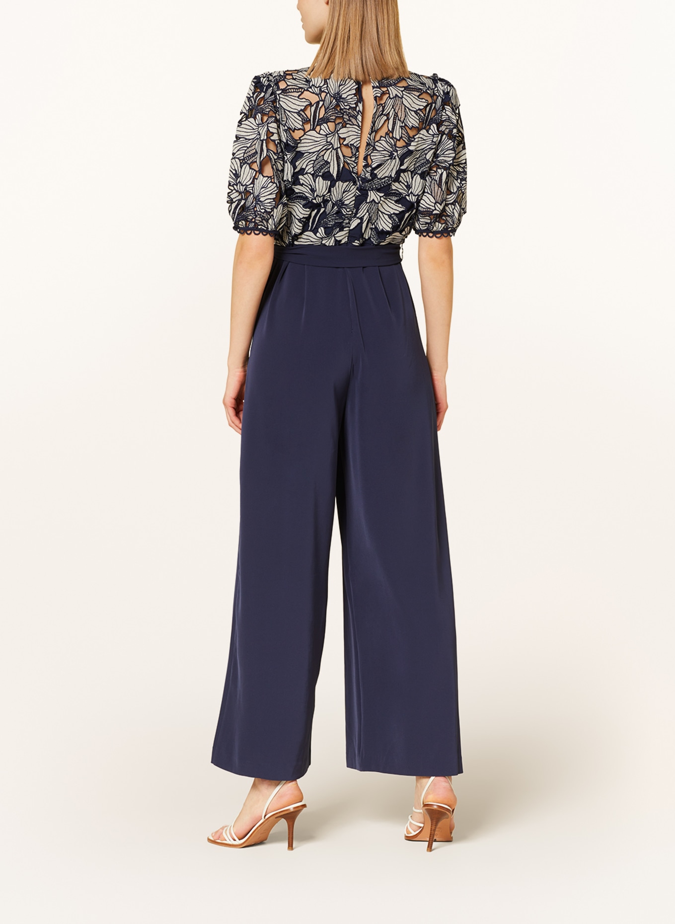 Phase Eight Jumpsuit CAITLYN with lace, Color: DARK BLUE/ WHITE (Image 3)
