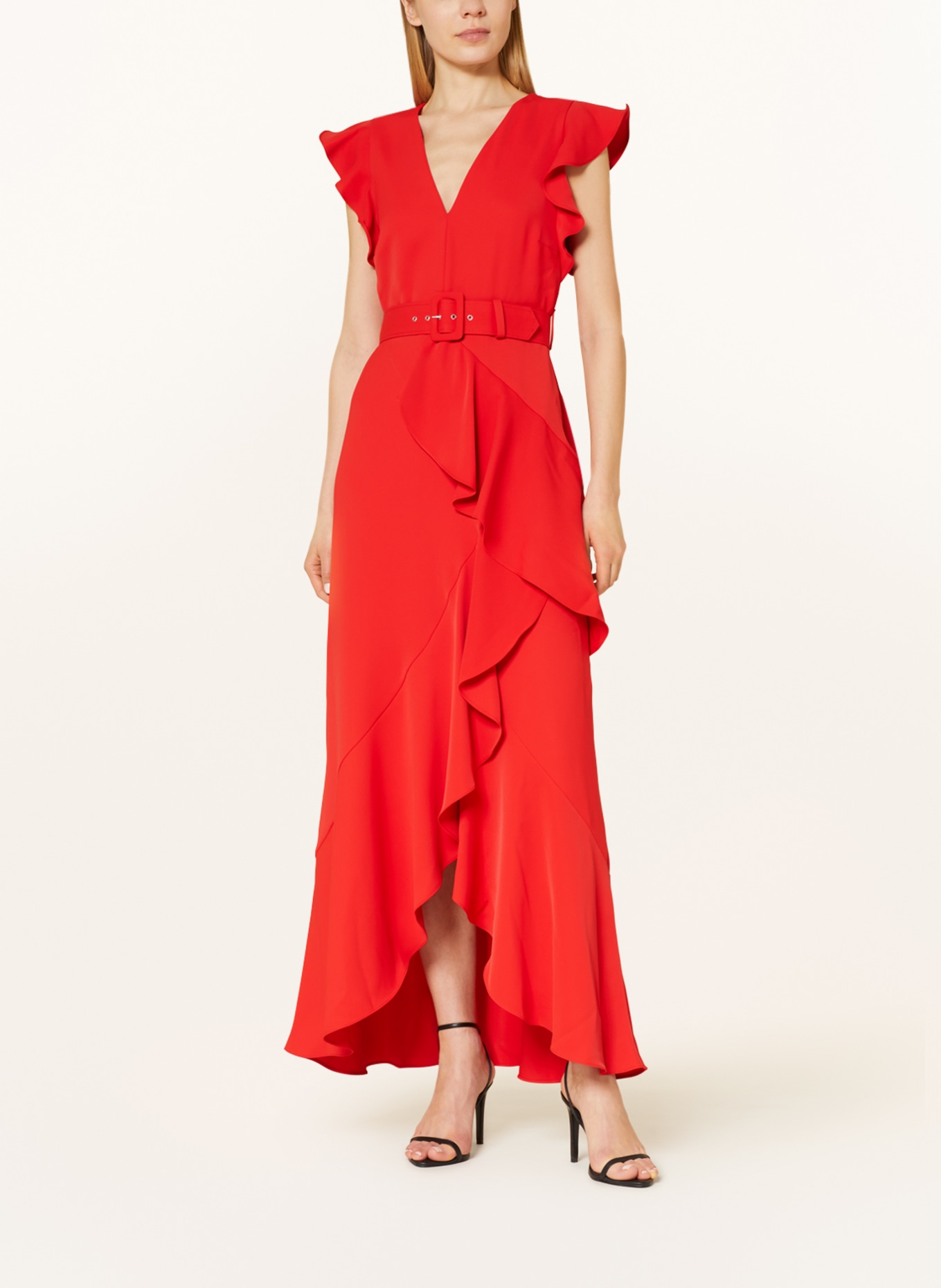Phase Eight Dress PHOEBE with frills, Color: RED (Image 2)