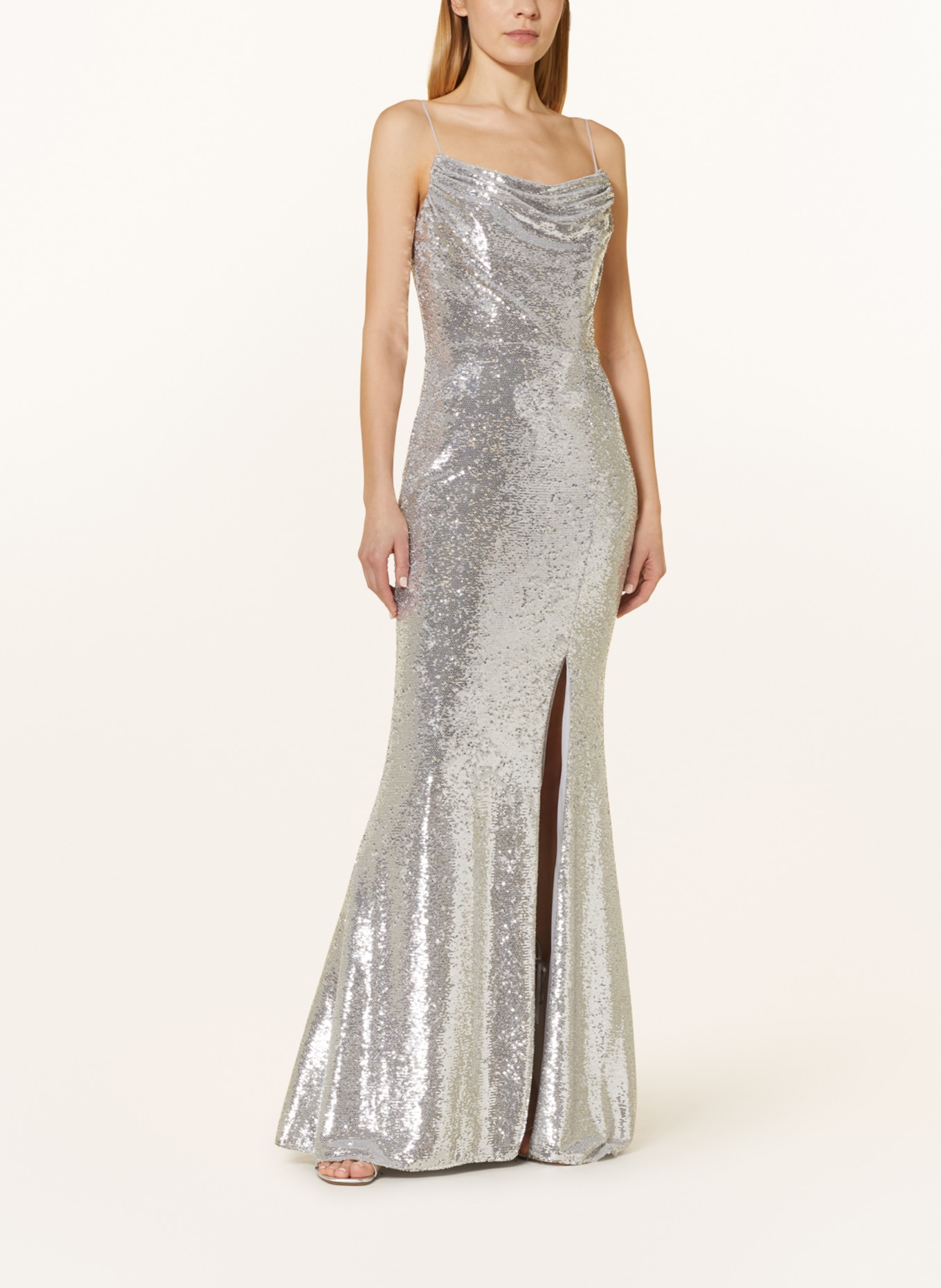 Lauren Ralph Lauren Walt Cap Sleeve Dress, Gold - myonewedding.co.uk