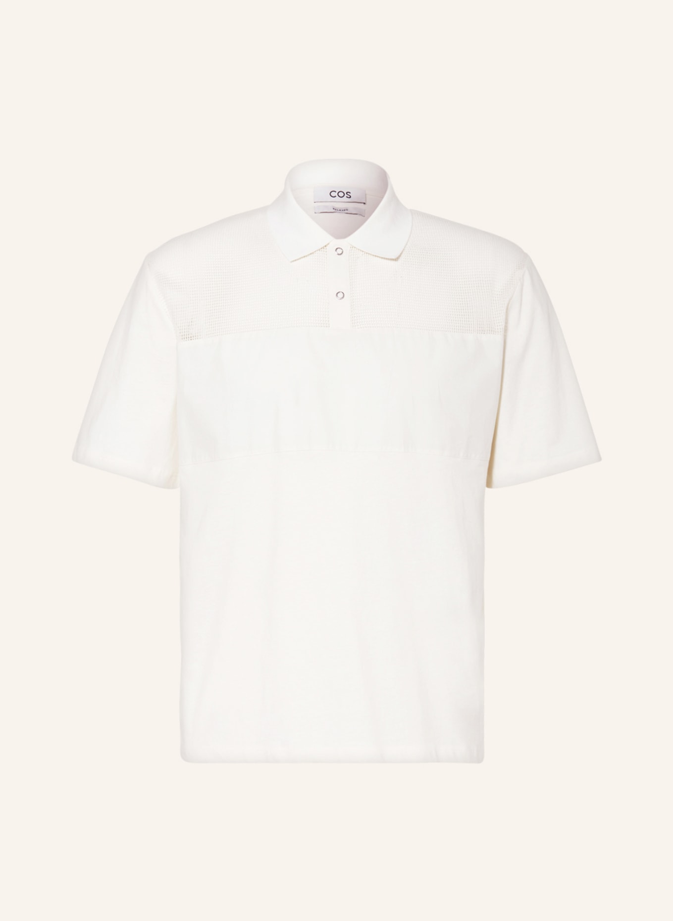 COS Jersey polo shirt relaxed fit, Color: ECRU (Image 1)