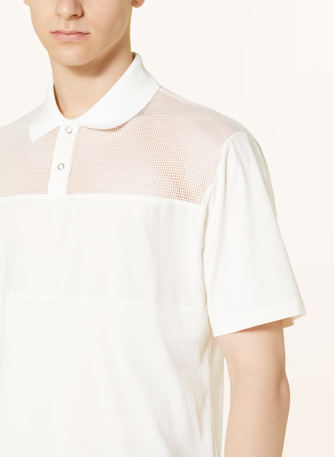 COS Jersey polo shirt relaxed fit, Color: ECRU (Image 4)