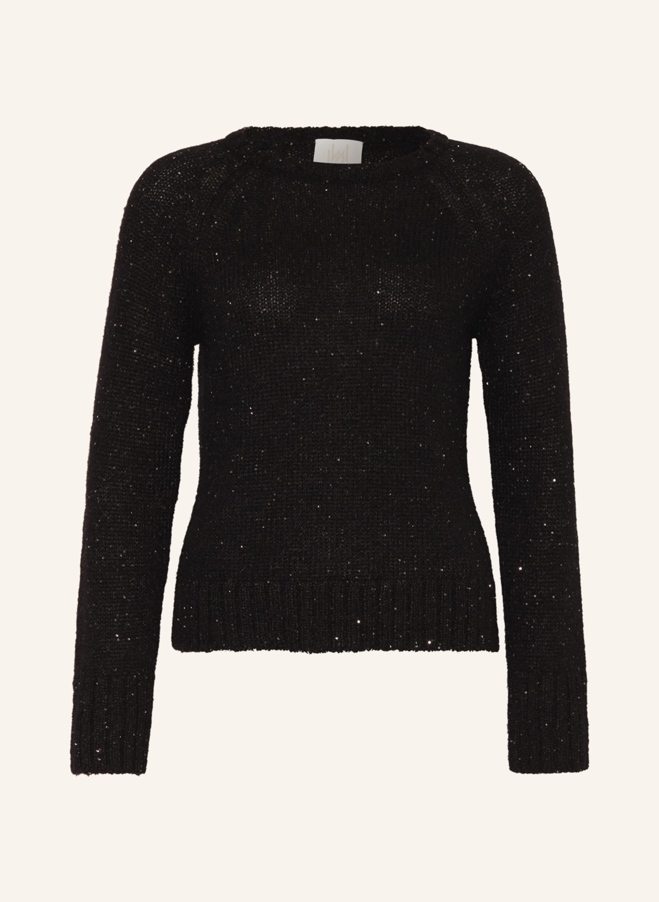 MARELLA Sweater VADET with alpaca and sequins, Color: BLACK (Image 1)
