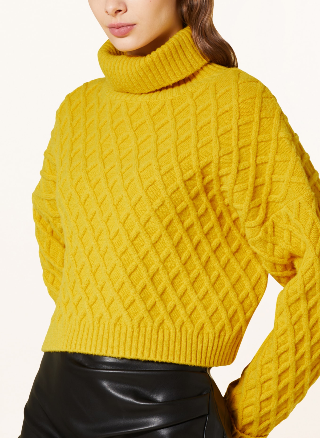 DANTE6 Turtleneck sweater VENETO, Color: DARK YELLOW (Image 4)