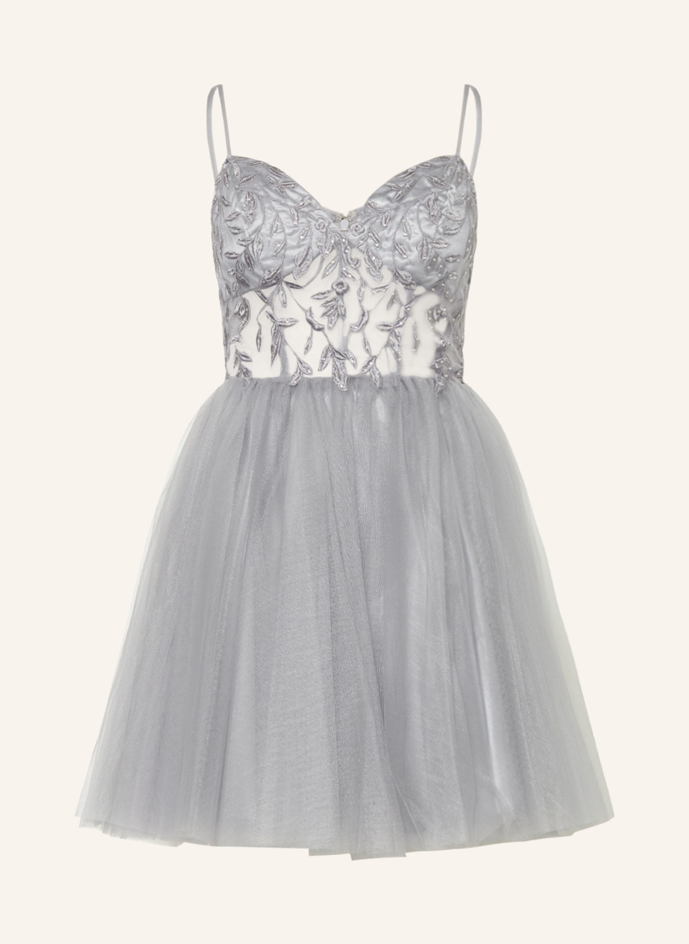 LAONA Cocktail dress with decorative gems, Color: GRAY (Image 1)