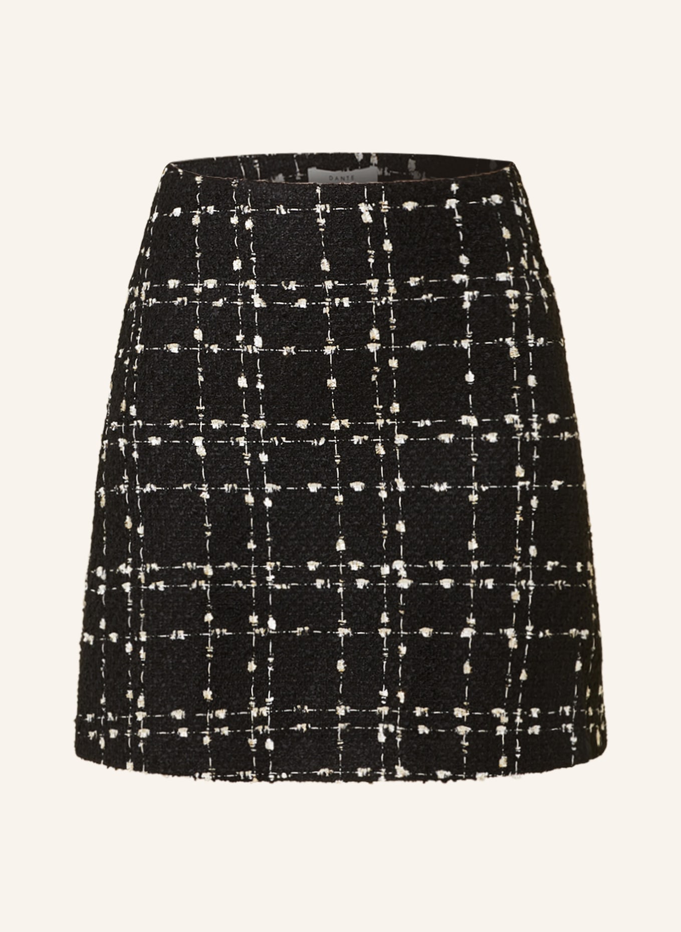 DANTE6 Tweed skirt JOMBA with glitter thread, Color: BLACK/ WHITE (Image 1)