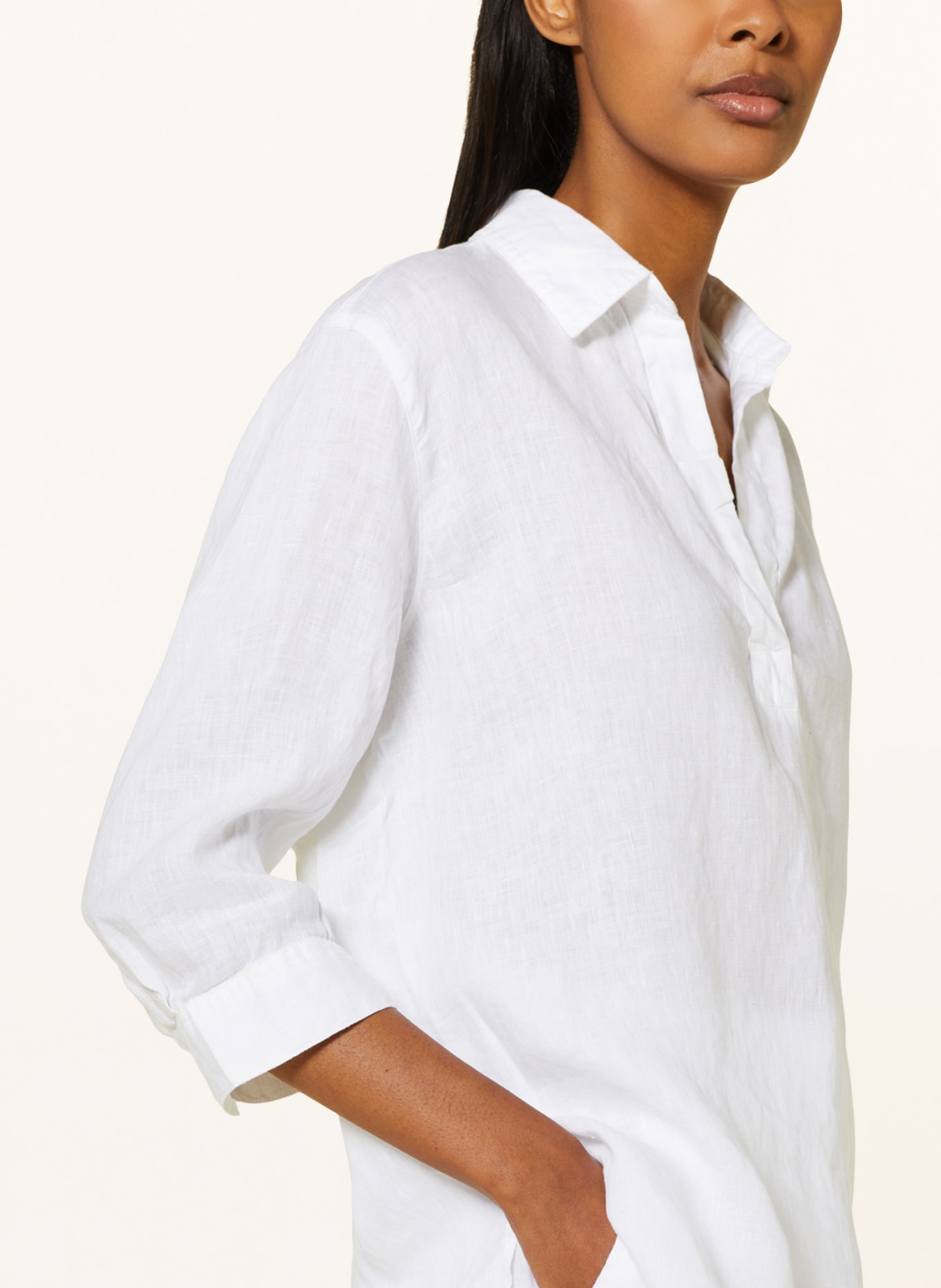 OPUS Shirt blouse FENGANI made of linen, Color: WHITE (Image 4)