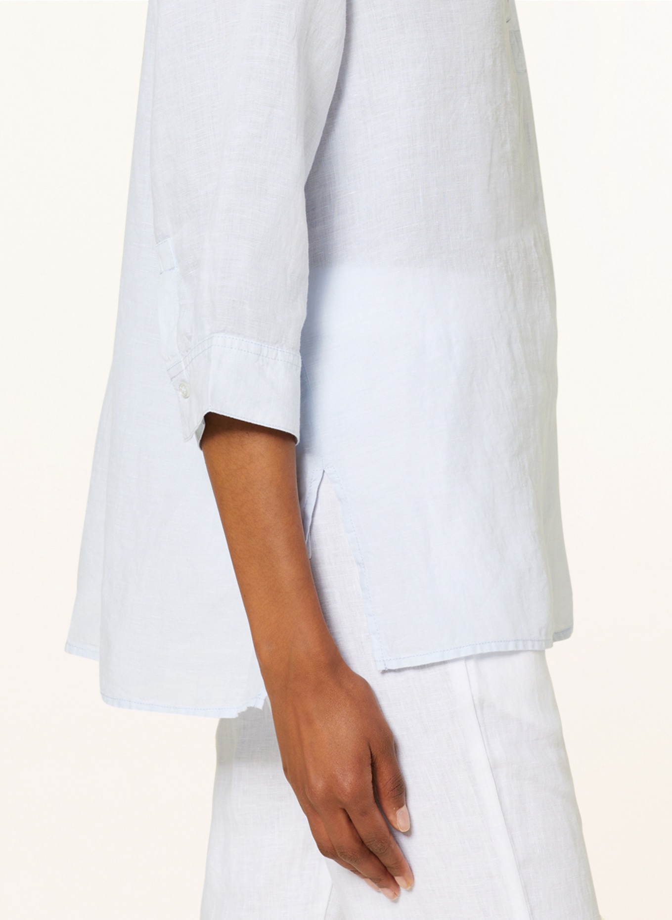 OPUS Shirt blouse FENGANI SKY in linen, Color: LIGHT BLUE (Image 4)
