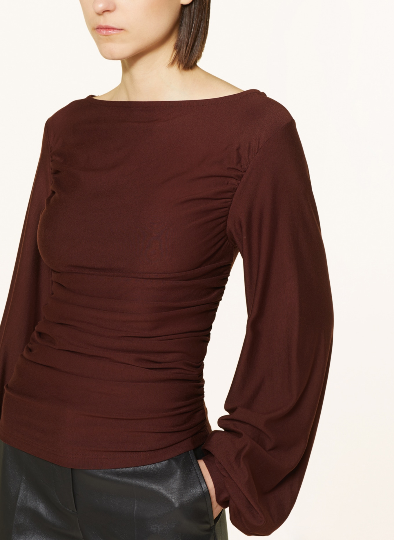 GESTUZ Long sleeve shirt RIFAGZ, Color: BROWN (Image 4)