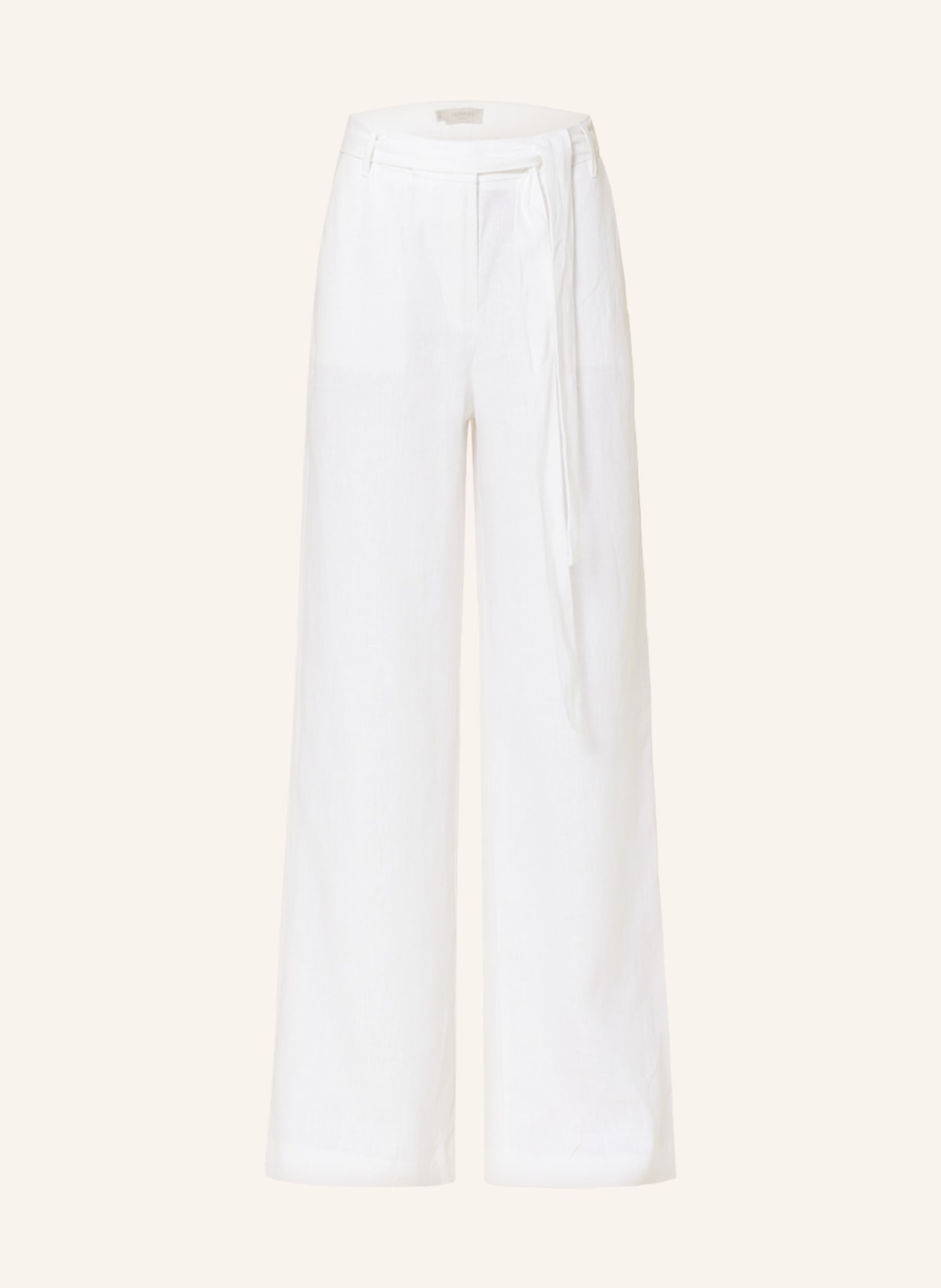 HOBBS Wide leg trousers JACQUI made of linen, Color: WHITE (Image 1)