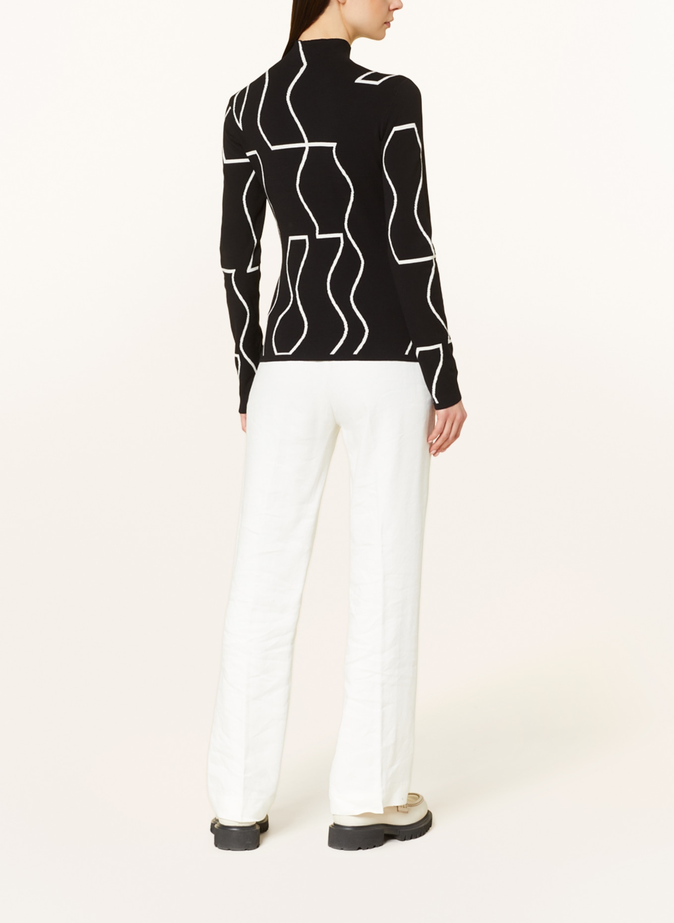 s.Oliver BLACK LABEL Sweater, Color: BLACK/ WHITE (Image 3)