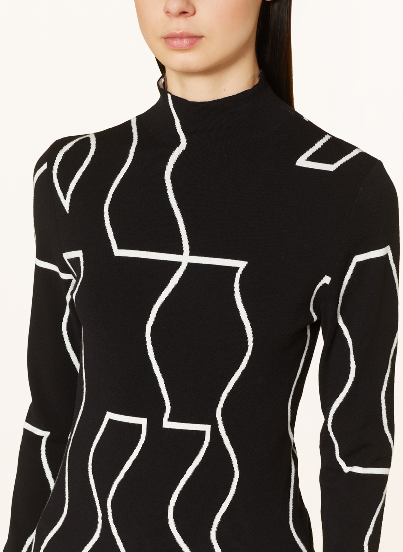 s.Oliver BLACK LABEL Sweater, Color: BLACK/ WHITE (Image 4)