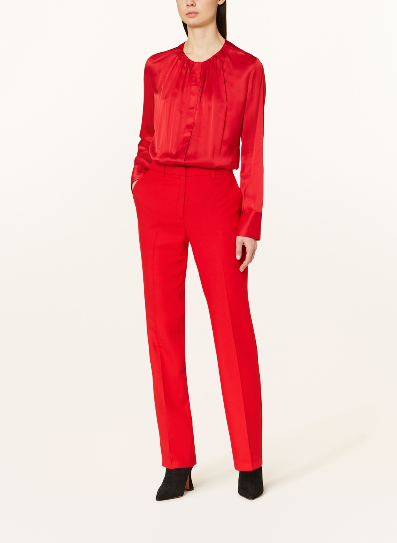 s.Oliver BLACK LABEL Satin blouse, Color: RED (Image 2)