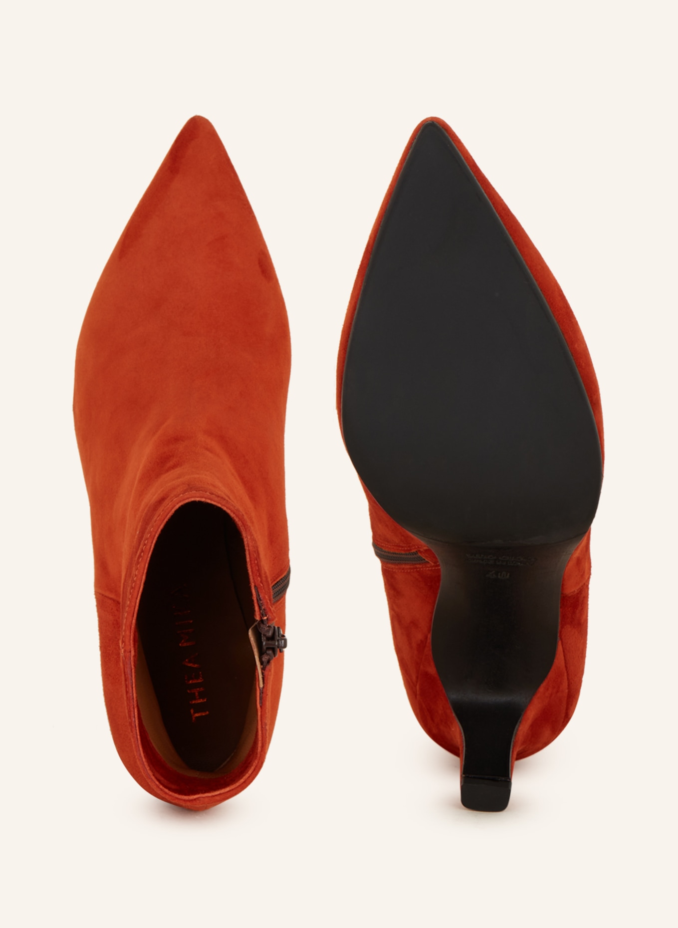 THEA MIKA Ankle boots CAMOSCIO, Color: DARK ORANGE (Image 6)