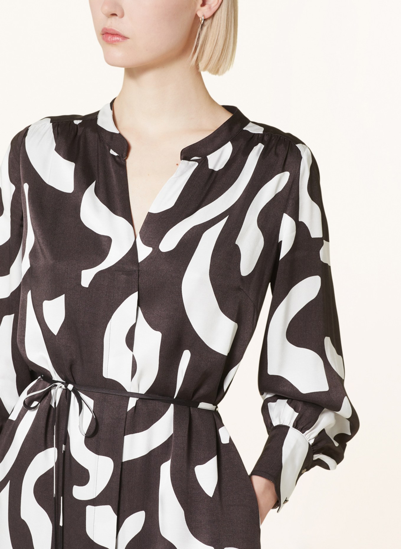 comma Shirt dress, Color: BLACK/ WHITE (Image 4)
