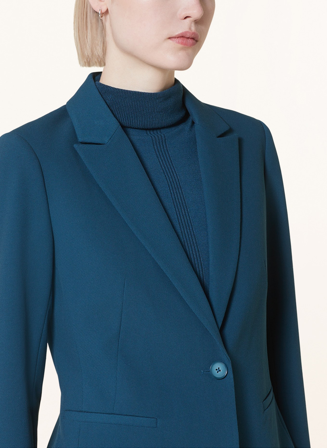 comma Piqué blazer, Color: TEAL (Image 4)