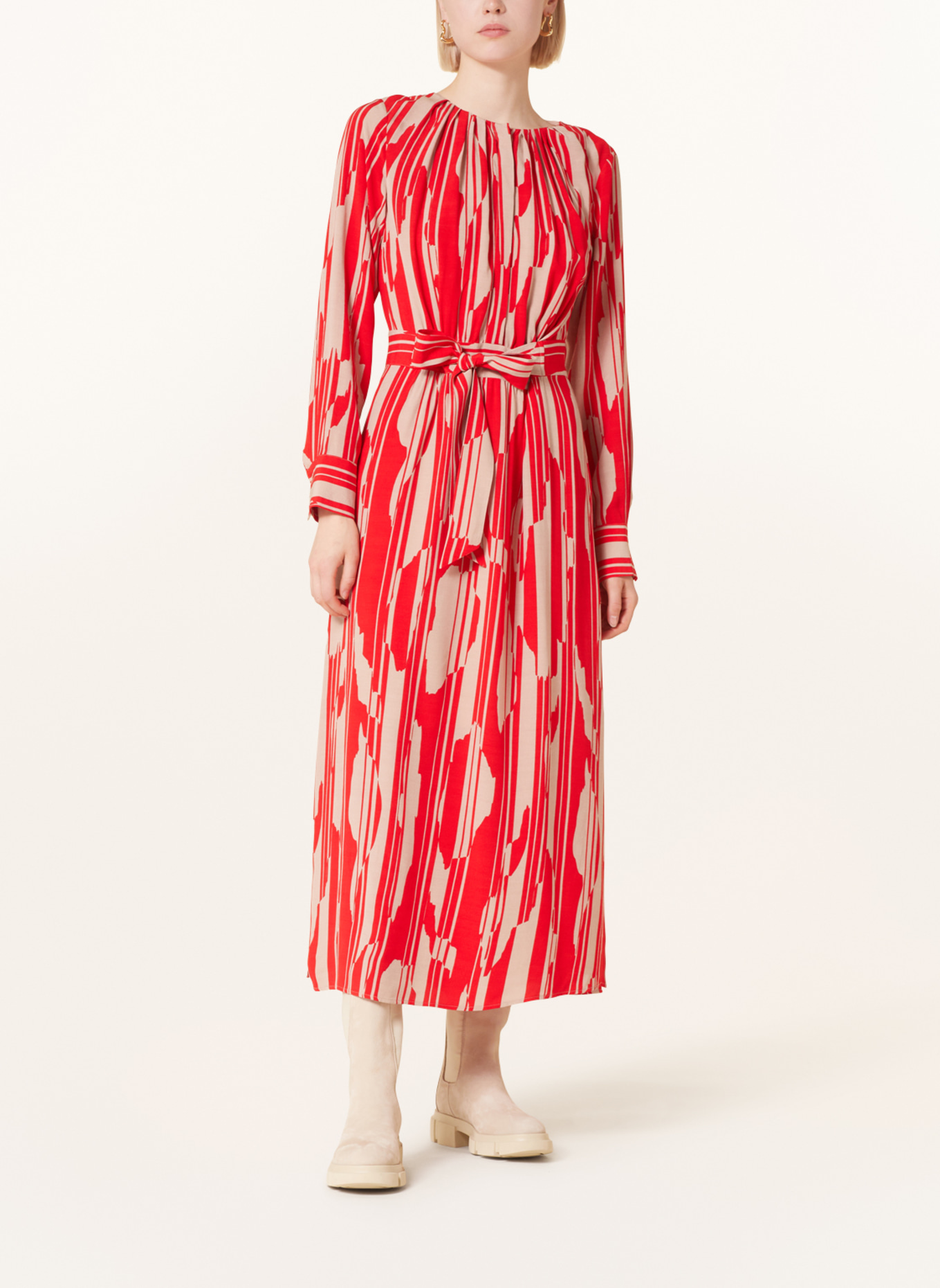 comma Dress, Color: RED/ BEIGE (Image 2)