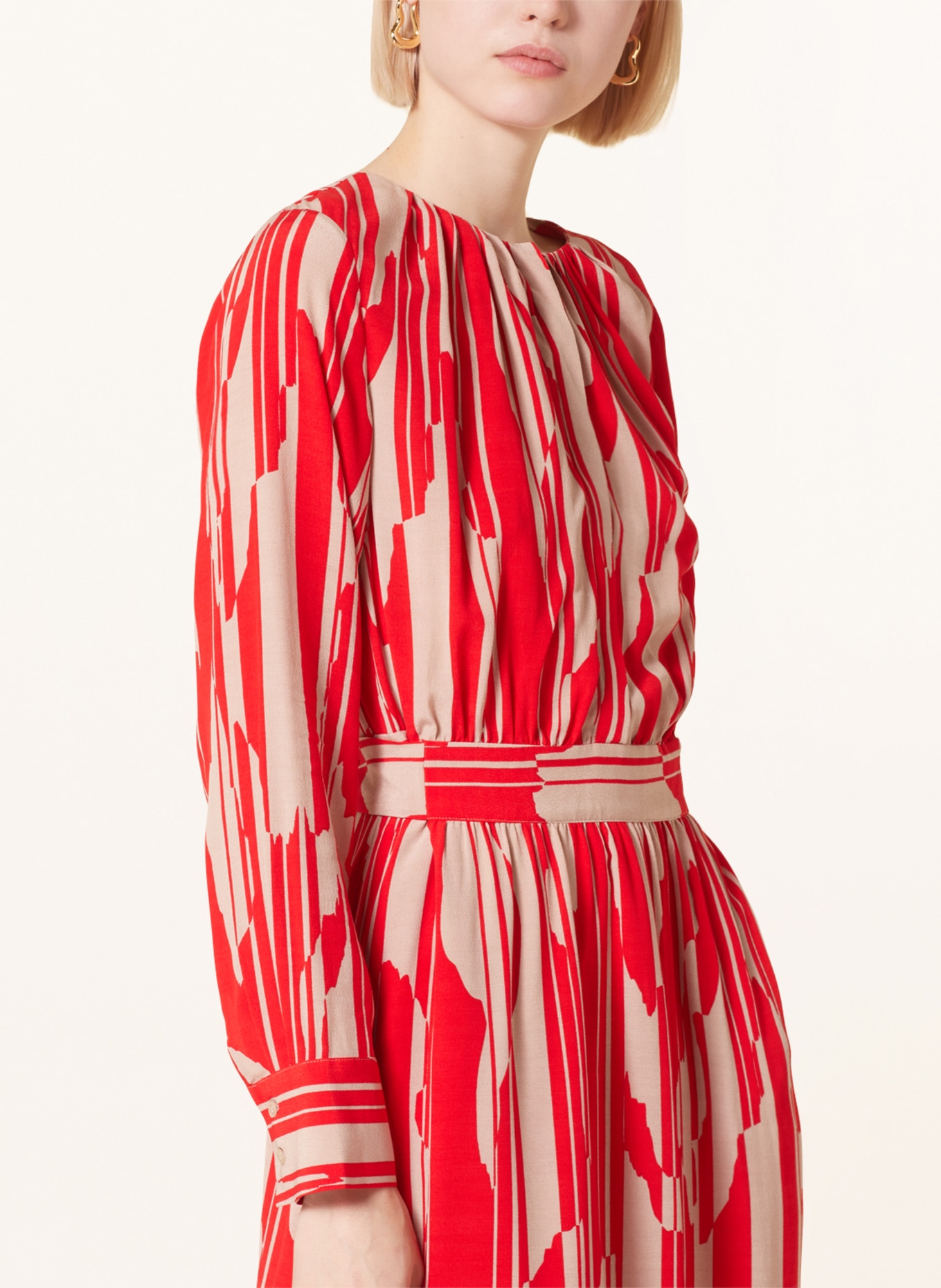comma Dress, Color: RED/ BEIGE (Image 4)