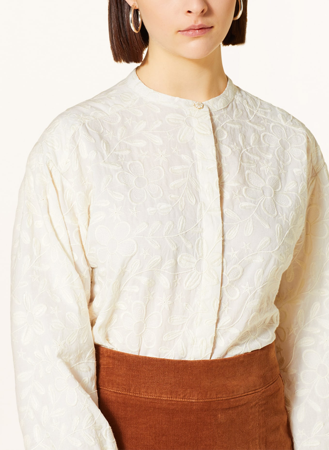 FABIENNE CHAPOT Blouse BELLE with embroidery, Color: ECRU (Image 4)