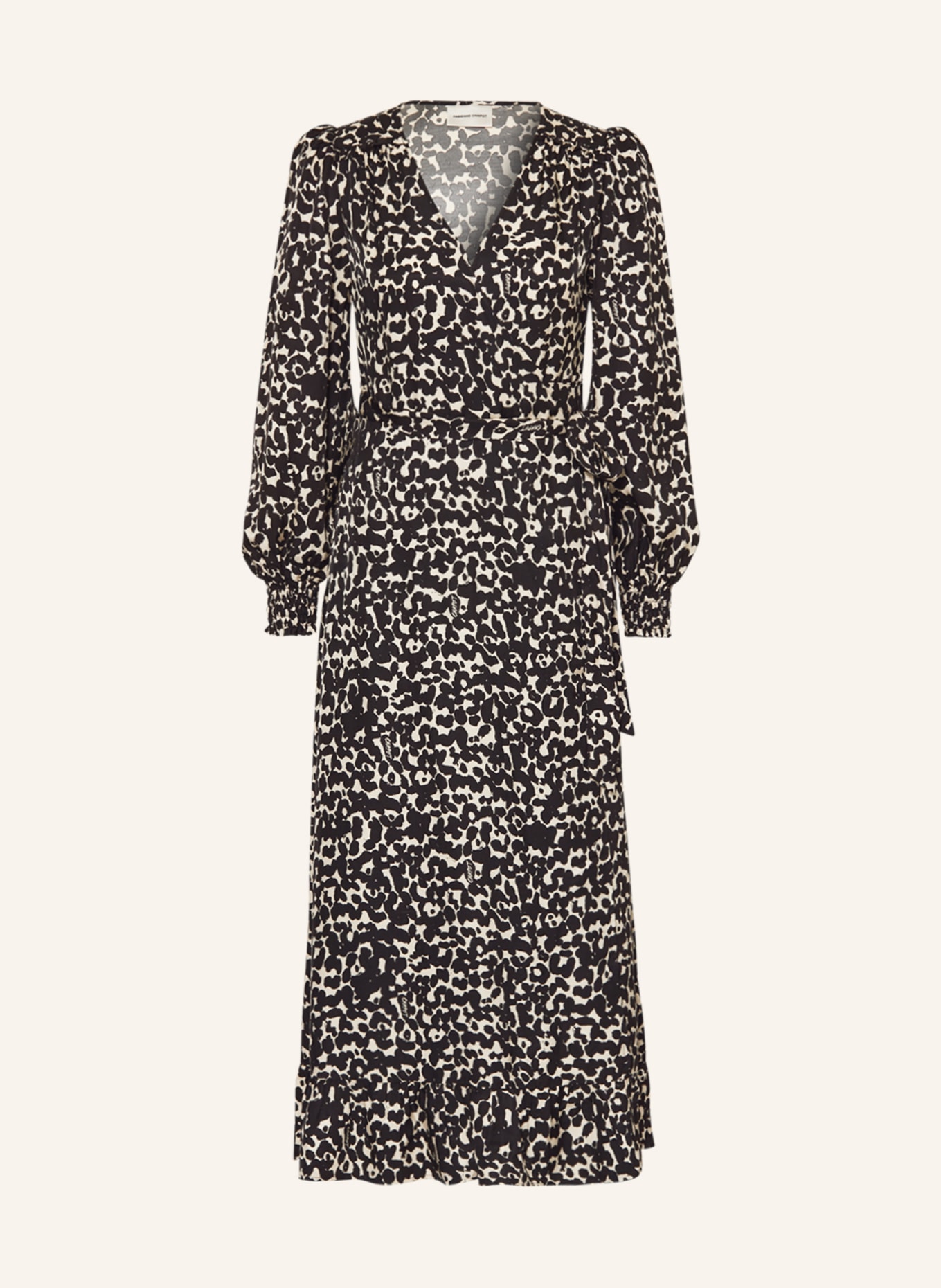 FABIENNE CHAPOT Wrap dress NATALIA, Color: ECRU/ BLACK (Image 1)