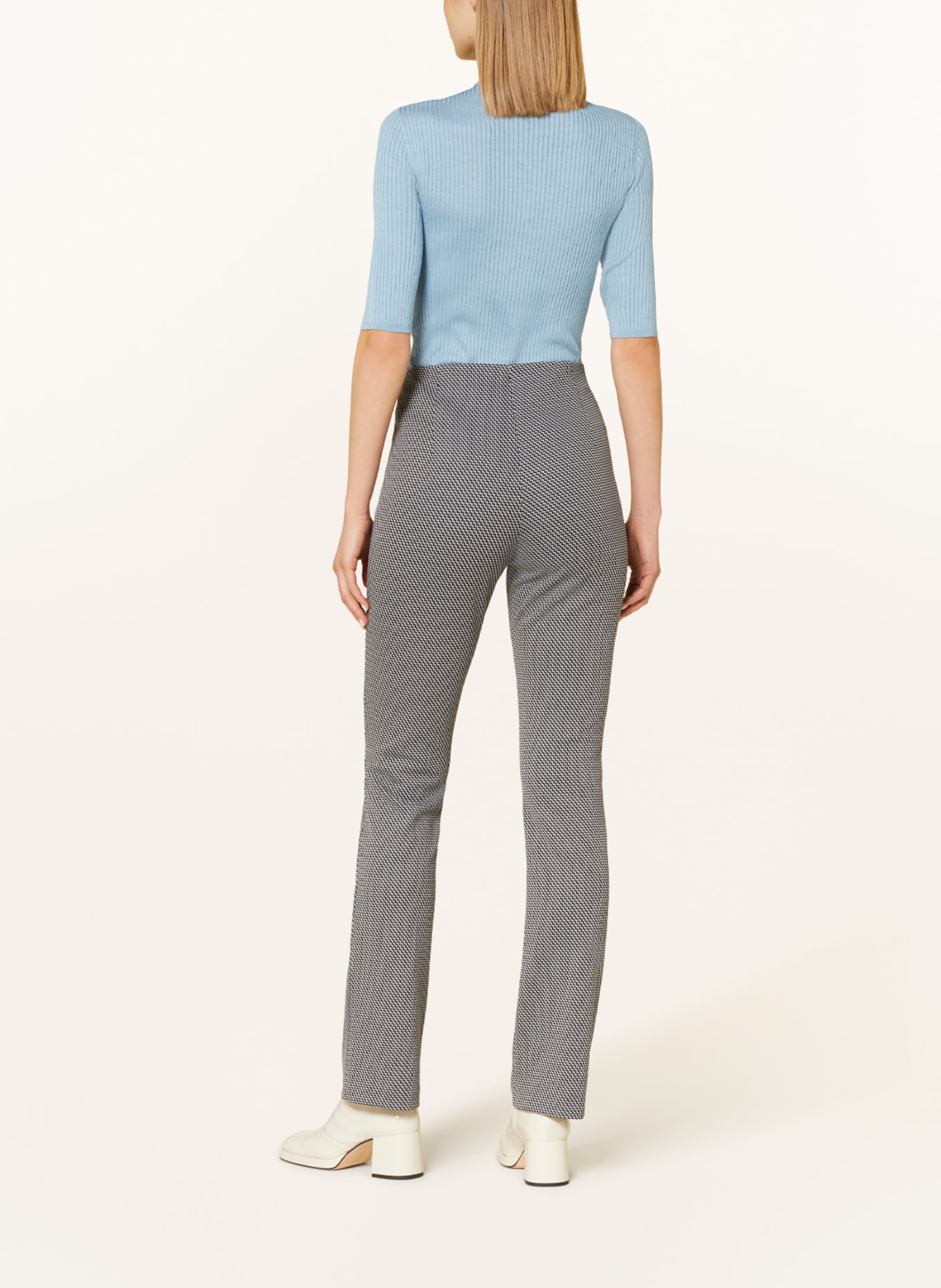 MARC CAIN Jersey pants FREDERICA, Color: DARK BLUE/ GRAY (Image 3)