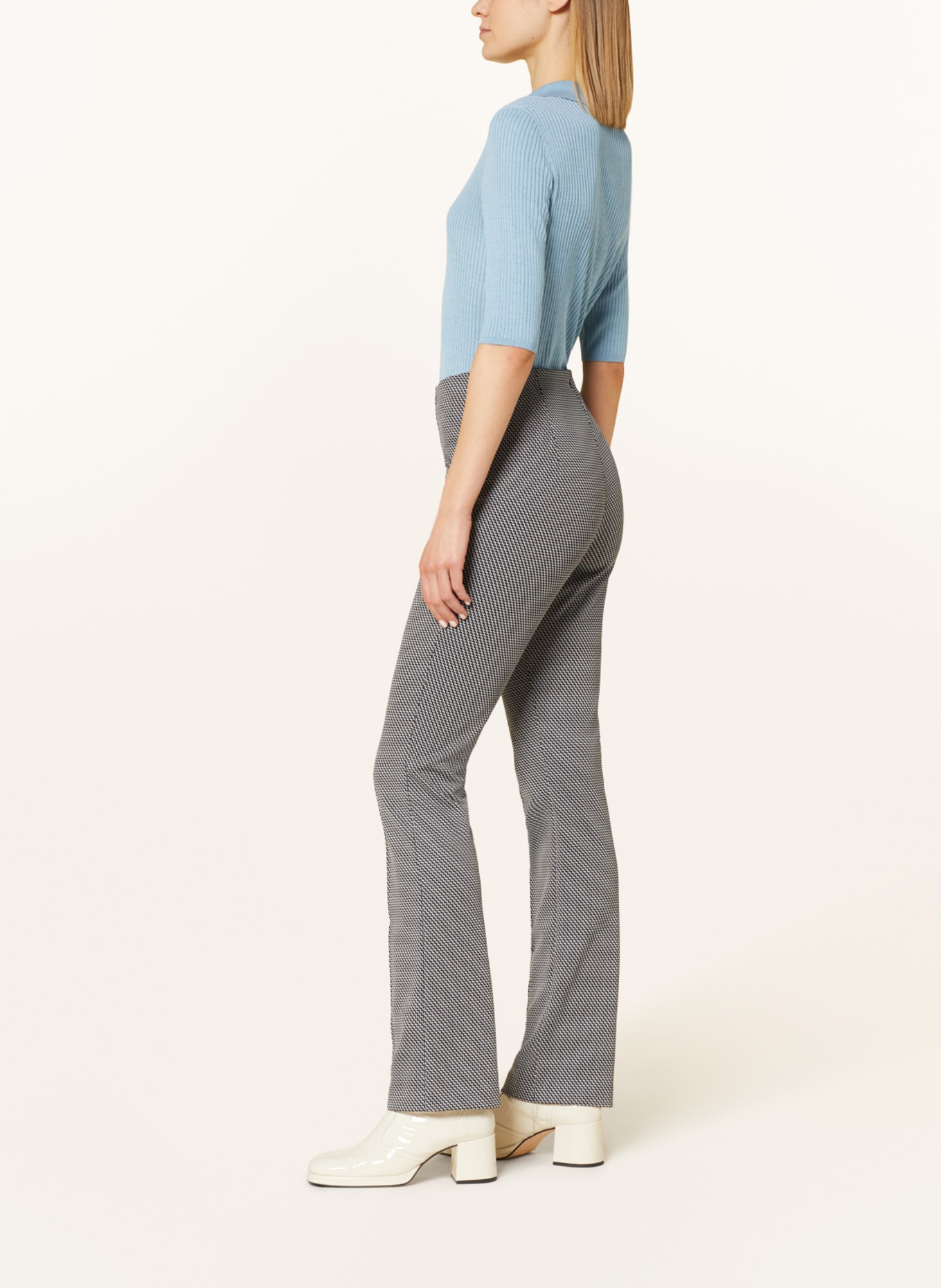 MARC CAIN Jersey pants FREDERICA, Color: DARK BLUE/ GRAY (Image 4)