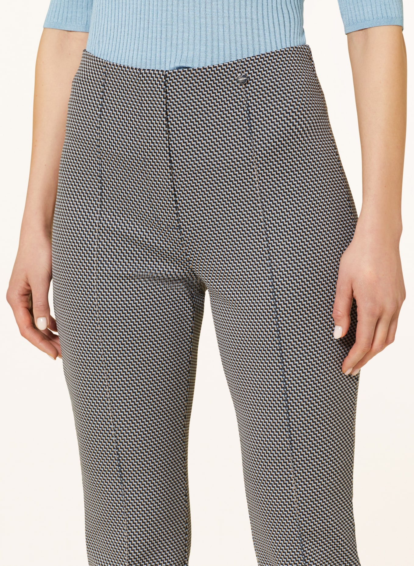 MARC CAIN Jersey pants FREDERICA, Color: DARK BLUE/ GRAY (Image 5)