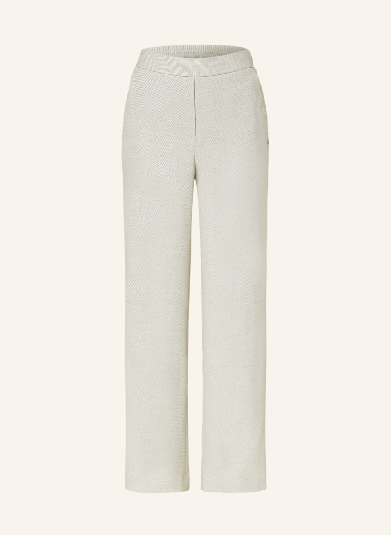 MARC CAIN Wide leg trousers WASHINGTON, Color: 810 silver grey (Image 1)