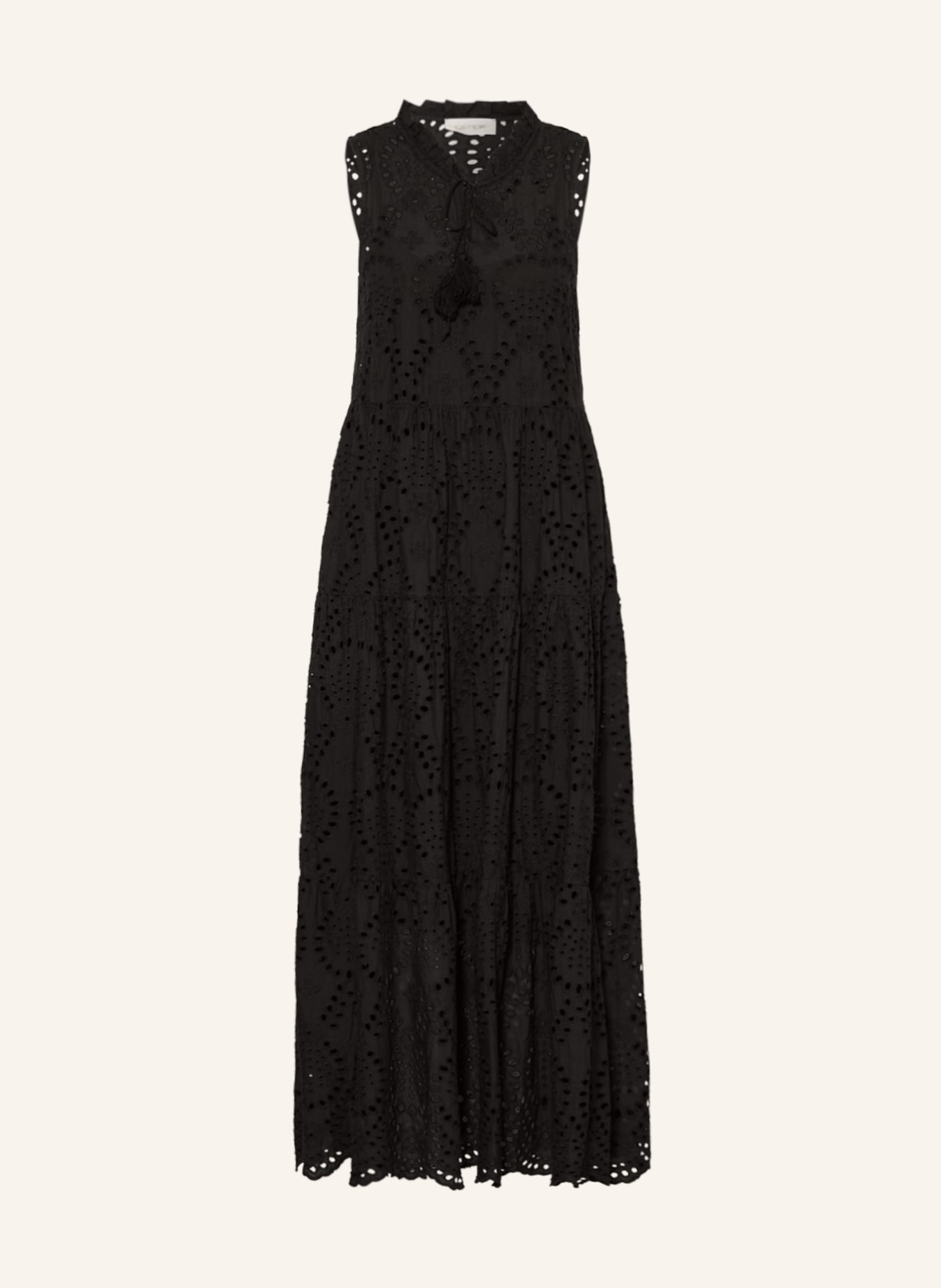 CARTOON Dress with broderie anglaise, Color: BLACK (Image 1)