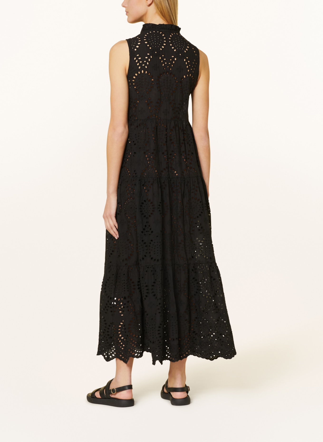 CARTOON Dress with broderie anglaise, Color: BLACK (Image 3)