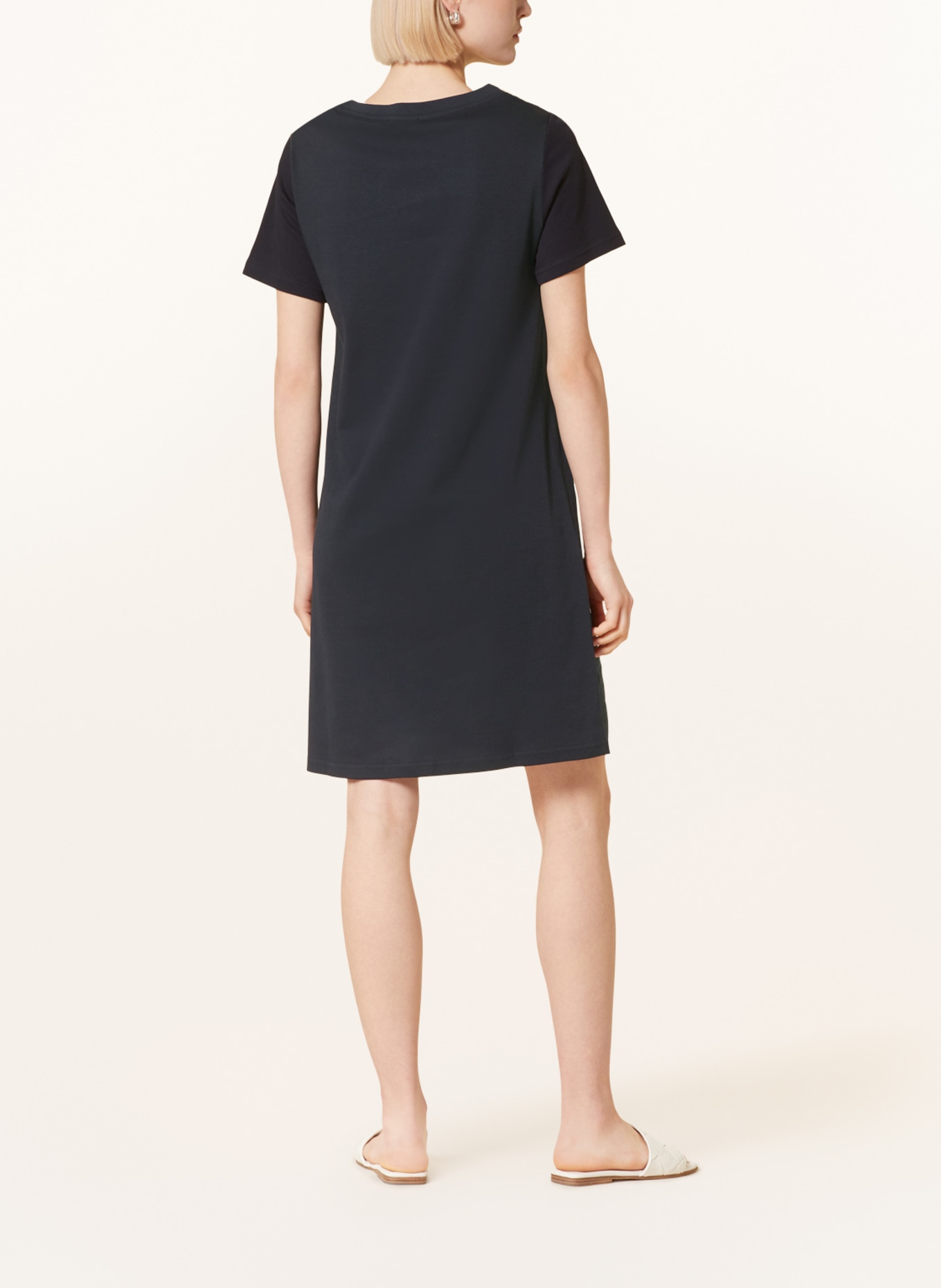 darling harbour Dress in mixed materials, Color: DARK BLUE (Image 3)
