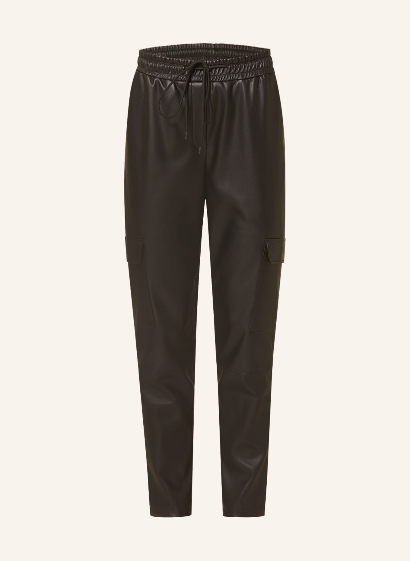 darling harbour Pants in jogger style in leather look, Color: SCHWARZ (Image 1)