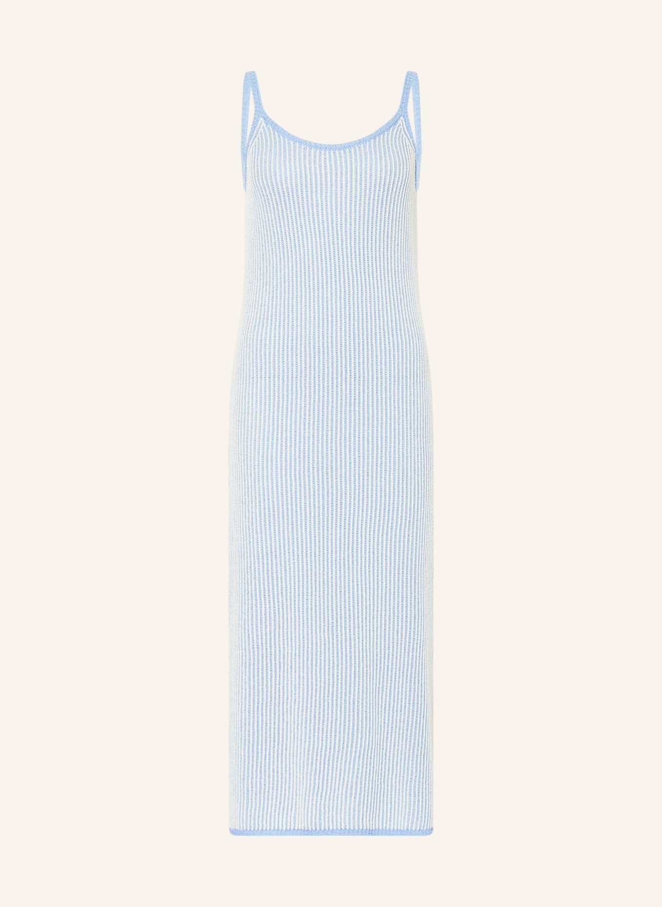 American Vintage Knit dress, Color: WHITE/ LIGHT BLUE (Image 1)
