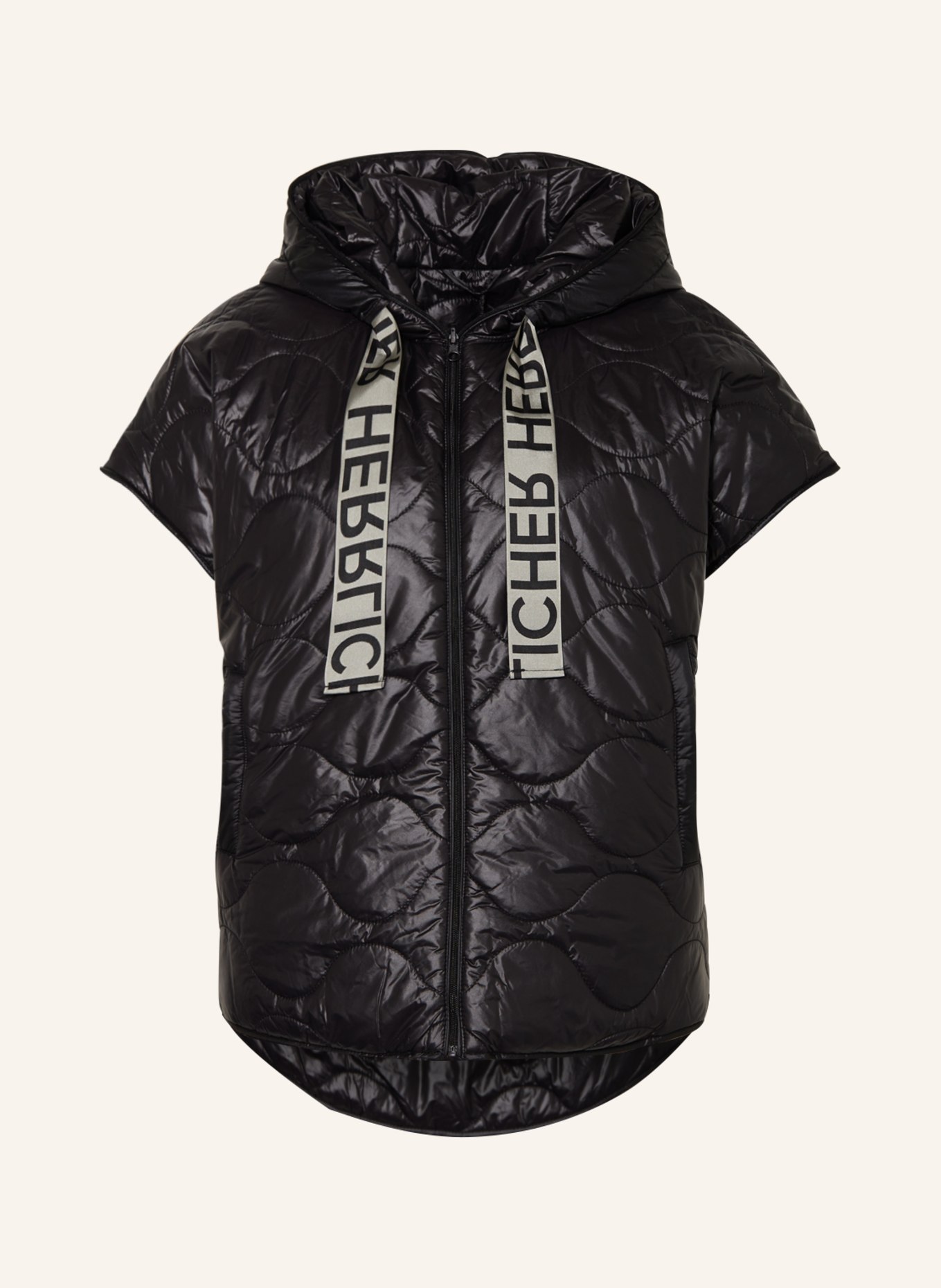 Herrlicher Reversible quilted vest TORY, Color: BLACK (Image 1)