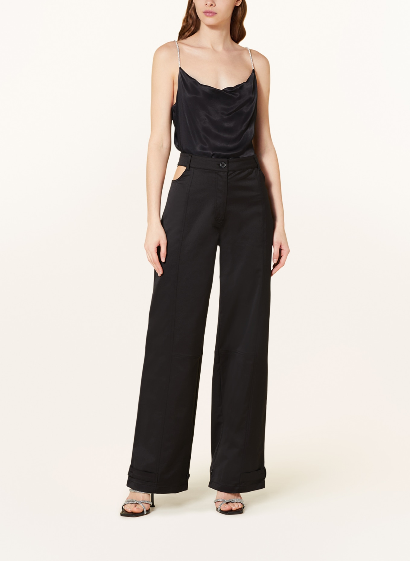 ENVII Trousers ENEMBLA with cut-outs, Color: BLACK (Image 2)