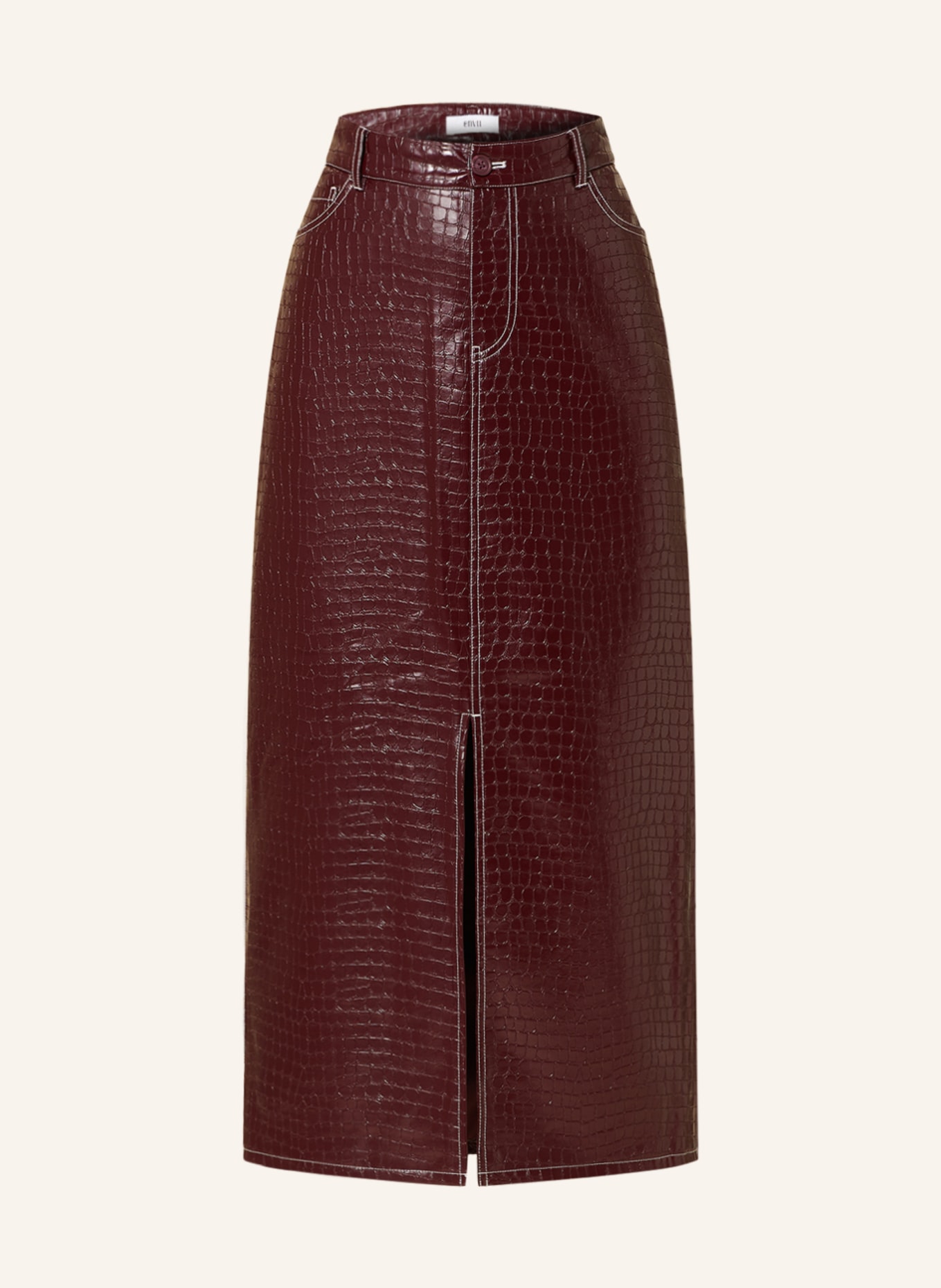 ENVII Skirt ENCRICKET in leather look, Color: DARK RED (Image 1)