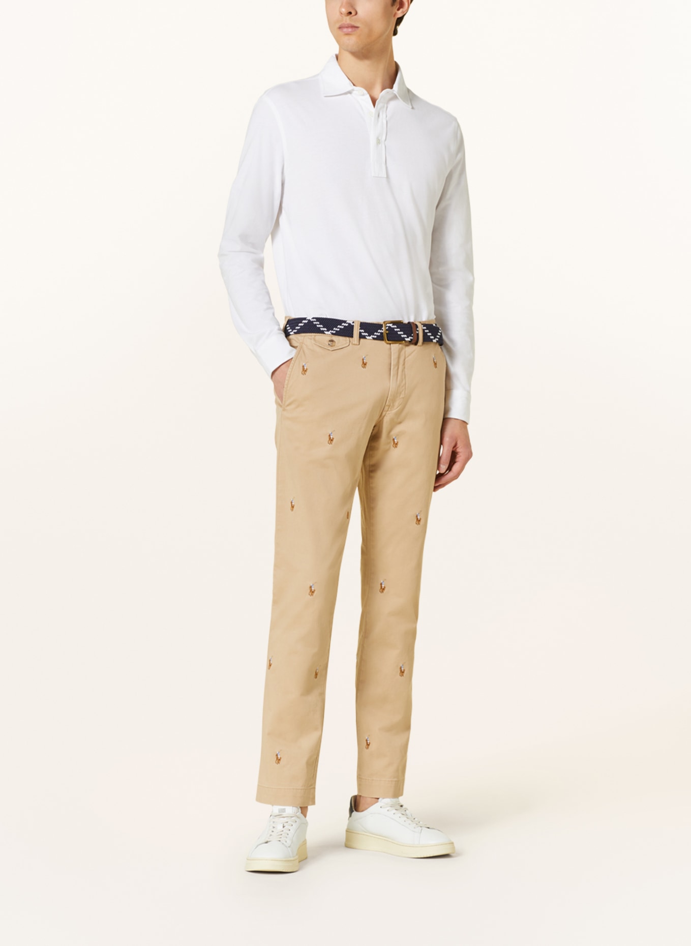 POLO RALPH LAUREN Jersey-Poloshirt Custom Slim Fit, Farbe: WEISS (Bild 2)