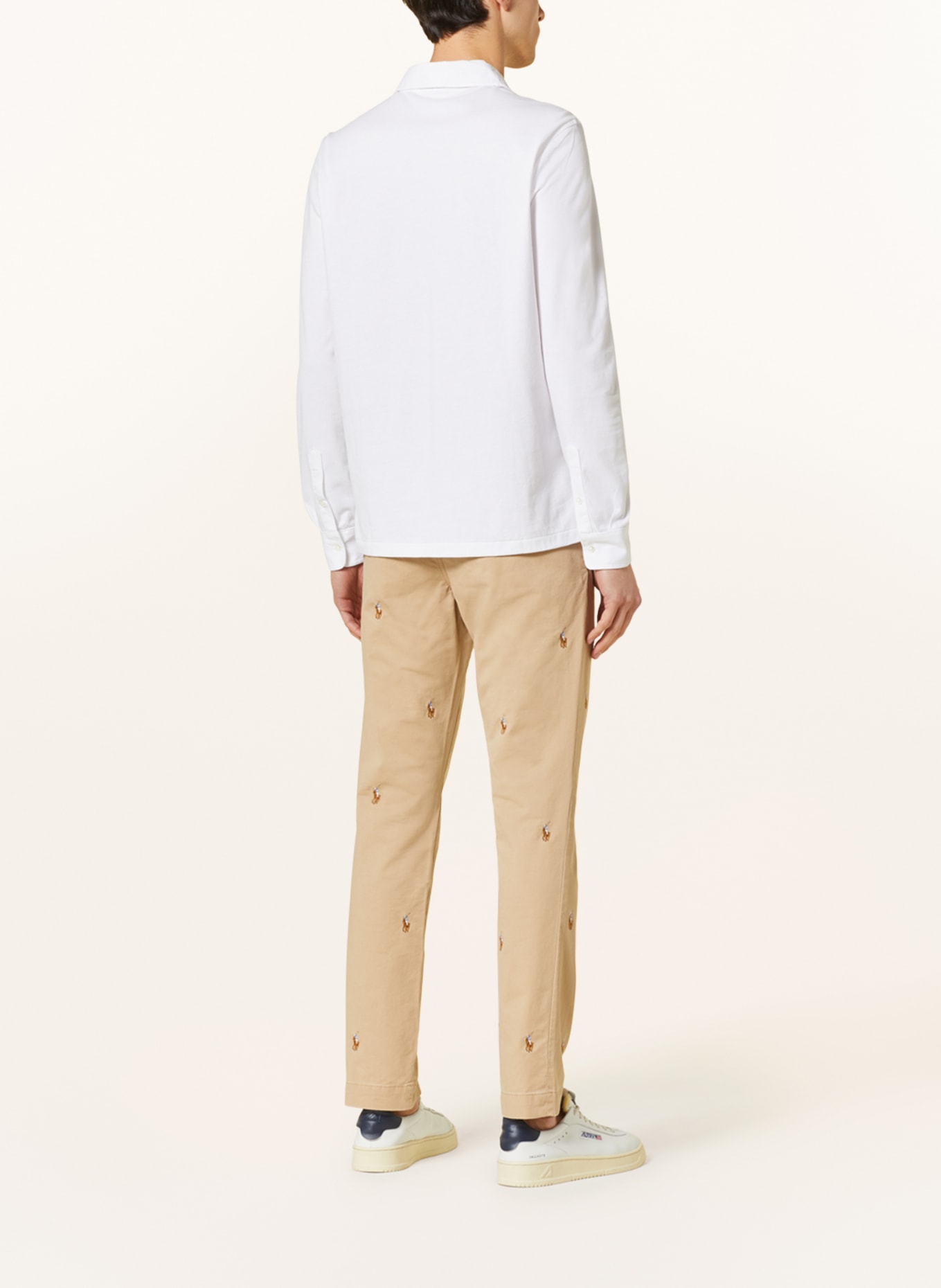 POLO RALPH LAUREN Jersey polo shirt custom slim fit, Color: WHITE (Image 3)