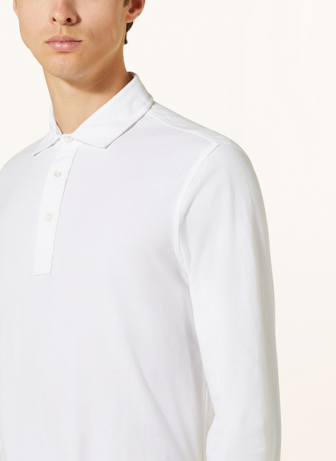 POLO RALPH LAUREN Jersey polo shirt custom slim fit, Color: WHITE (Image 4)