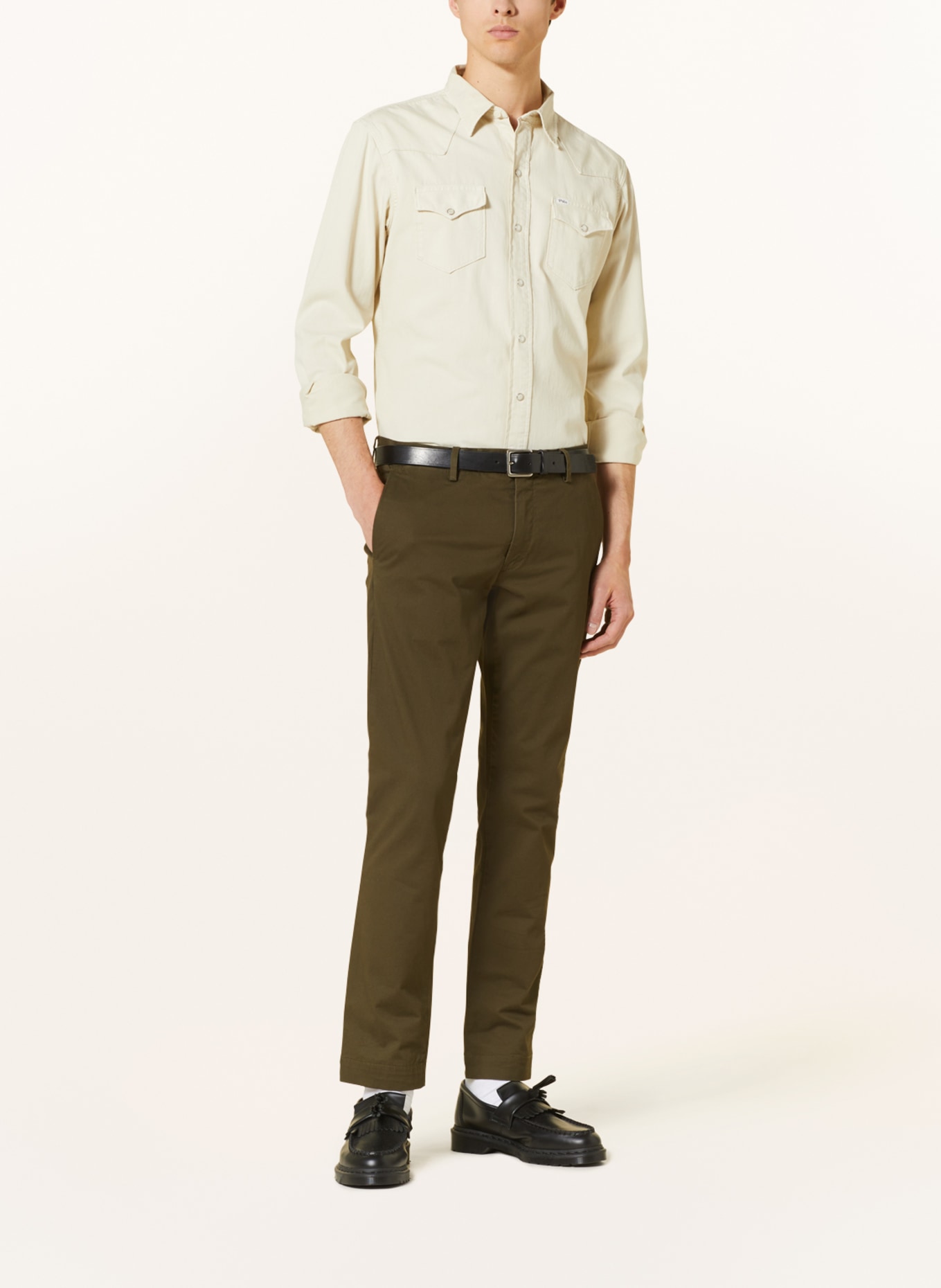 POLO RALPH LAUREN Koszula jeansowa slim fit, Kolor: JASNOBRĄZOWY (Obrazek 2)