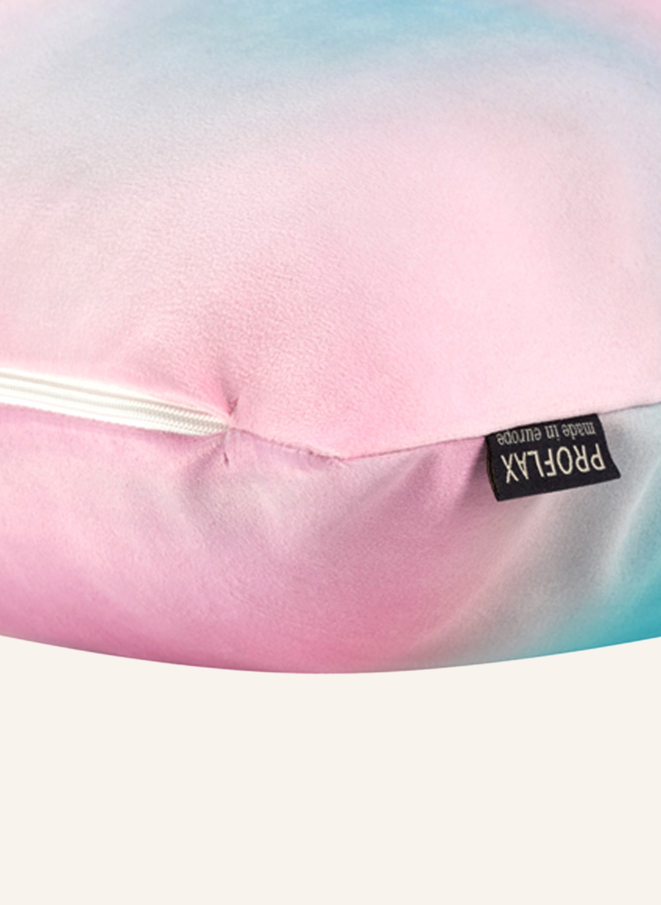 PROFLAX Dekoracyjna poszewka na poduszkę SENZA z aksamitu, Kolor: JASNORÓŻOWY/ KREMOWY/ MIĘTOWY (Obrazek 2)