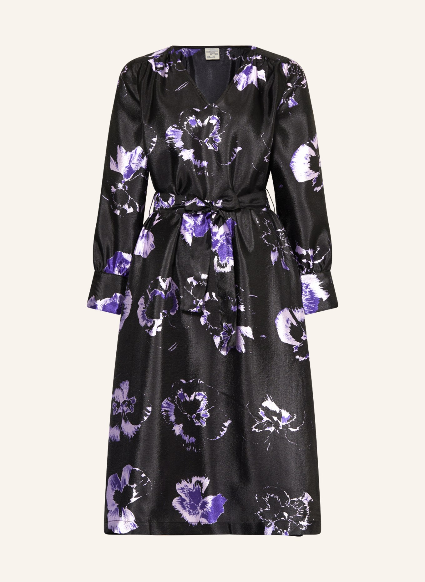 BAUM UND PFERDGARTEN Dress ARADINA, Color: BLACK/ LIGHT PURPLE (Image 1)