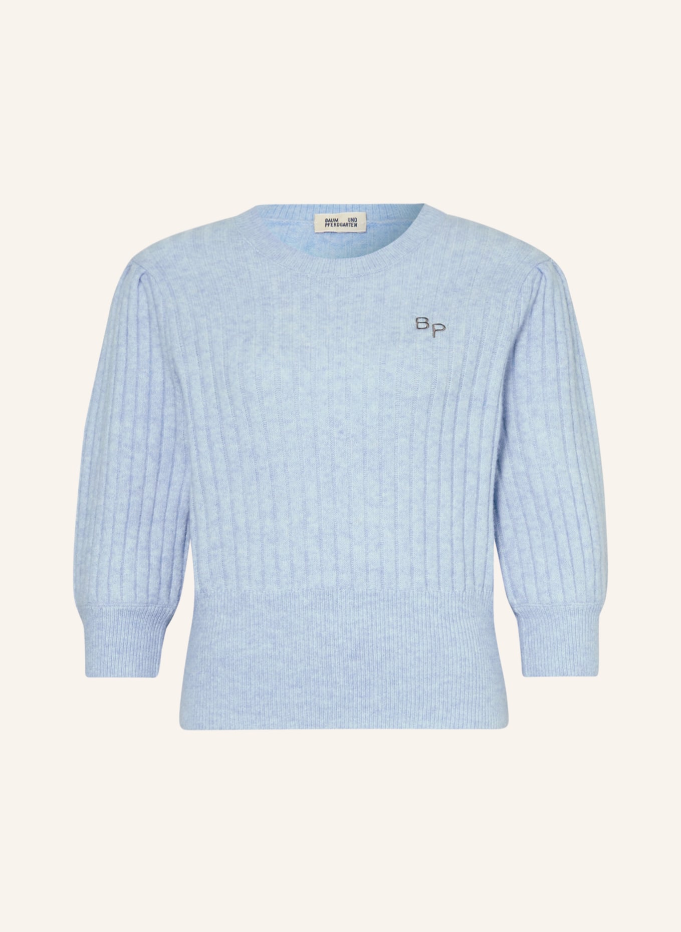 BAUM UND PFERDGARTEN Sweater CHELLE with 3/4 sleeves, Color: LIGHT BLUE (Image 1)