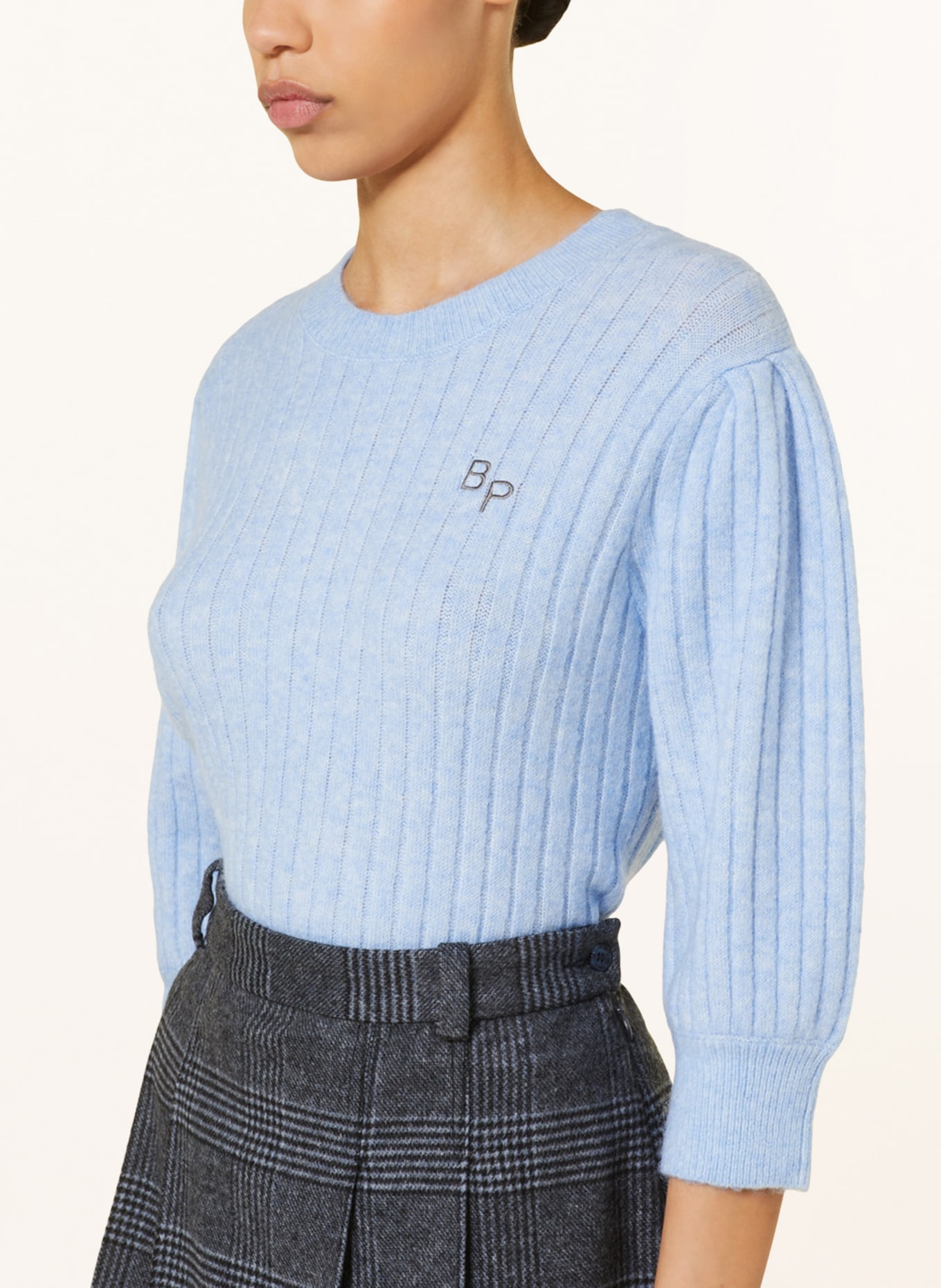 BAUM UND PFERDGARTEN Sweater CHELLE with 3/4 sleeves, Color: LIGHT BLUE (Image 4)