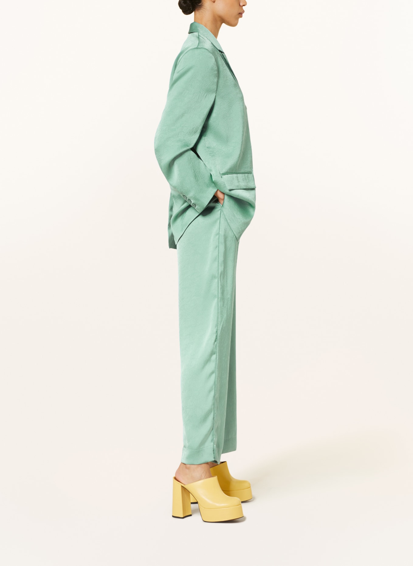 BAUM UND PFERDGARTEN Wide leg trousers NARINE, Color: GREEN (Image 4)