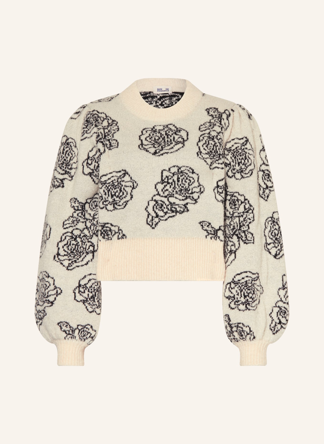 BAUM UND PFERDGARTEN Sweater CHERIKA, Color: CREAM/ BLACK (Image 1)