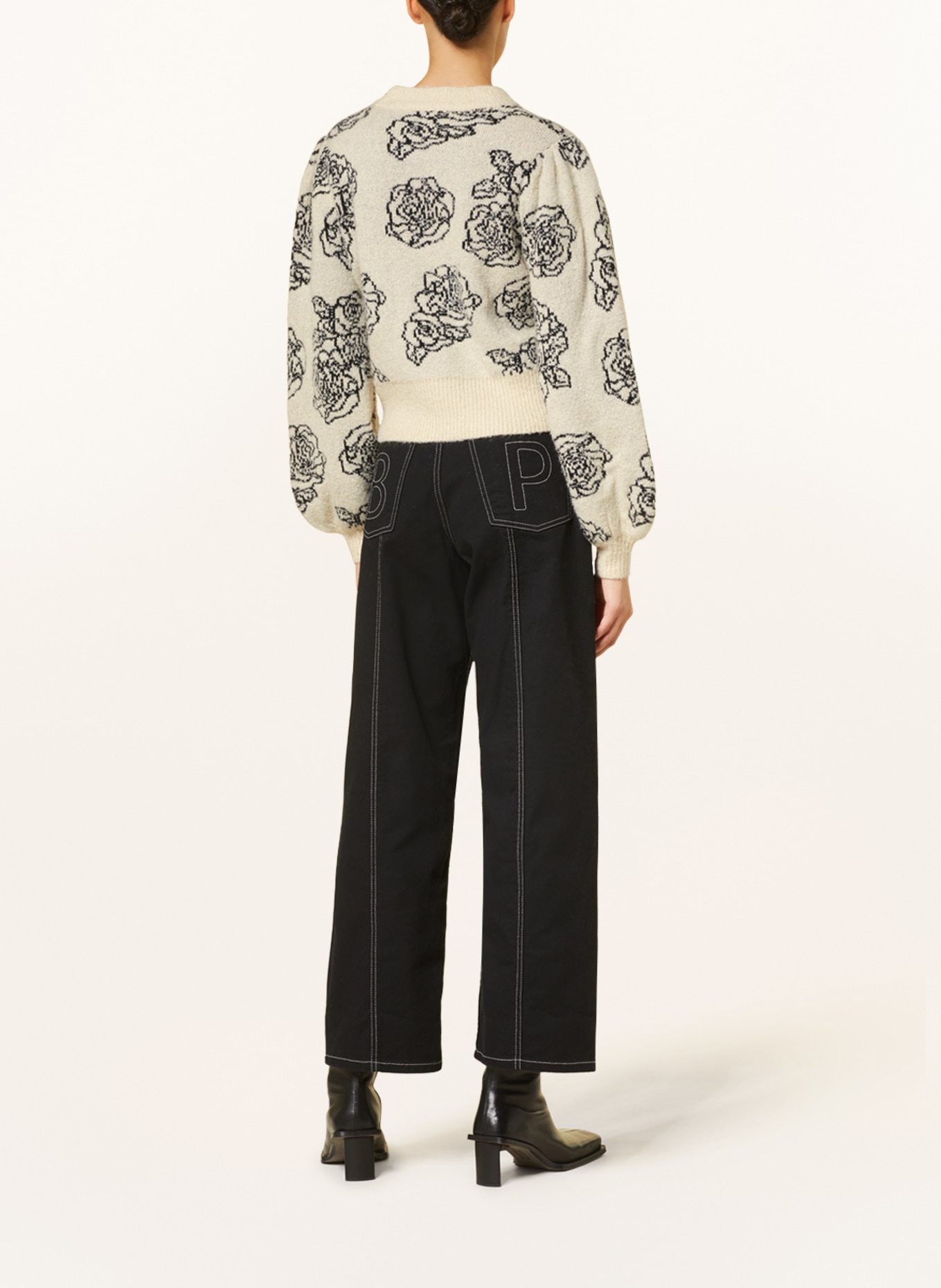 BAUM UND PFERDGARTEN Sweater CHERIKA, Color: CREAM/ BLACK (Image 3)